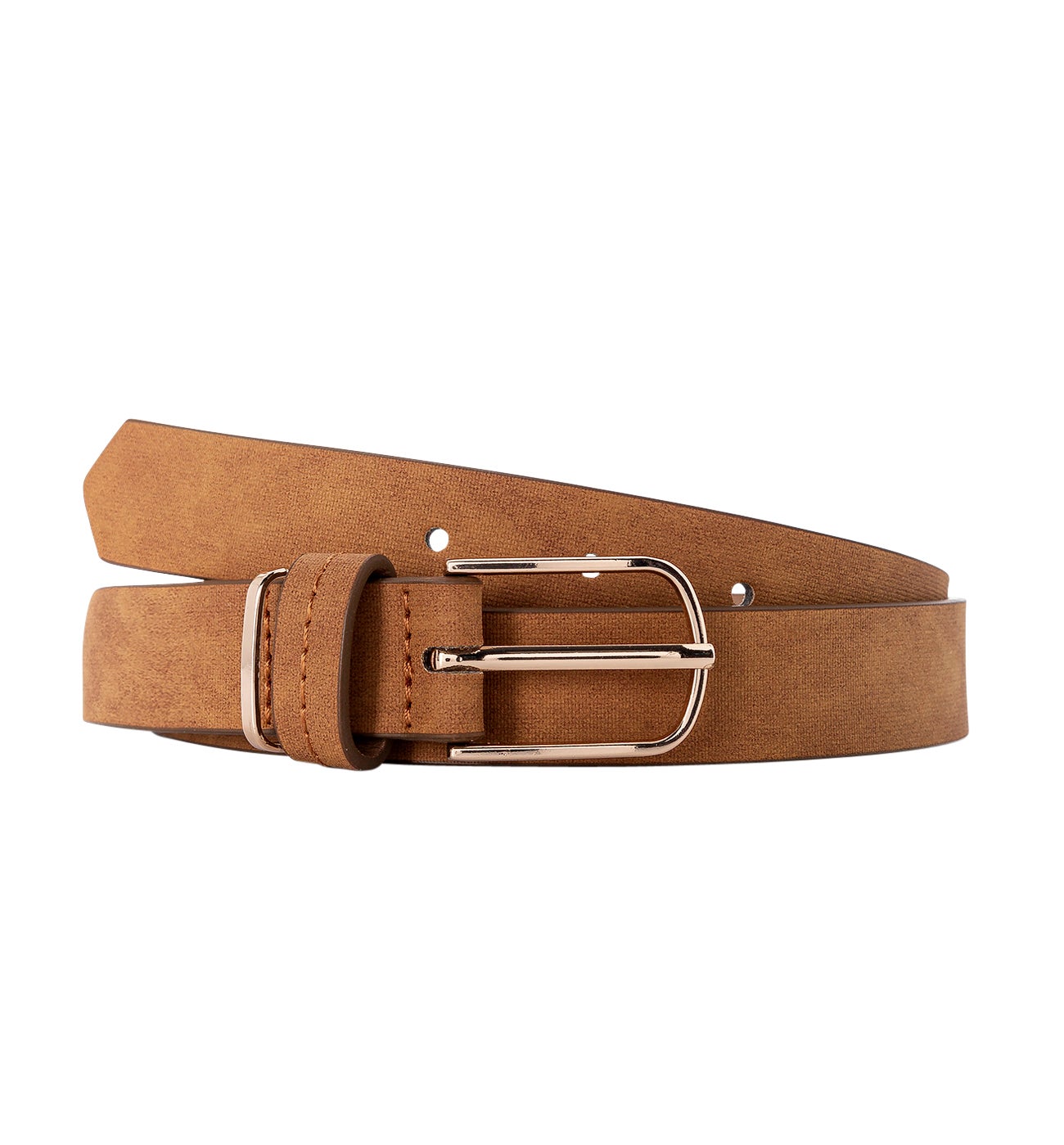 Faux leather belt - Camel