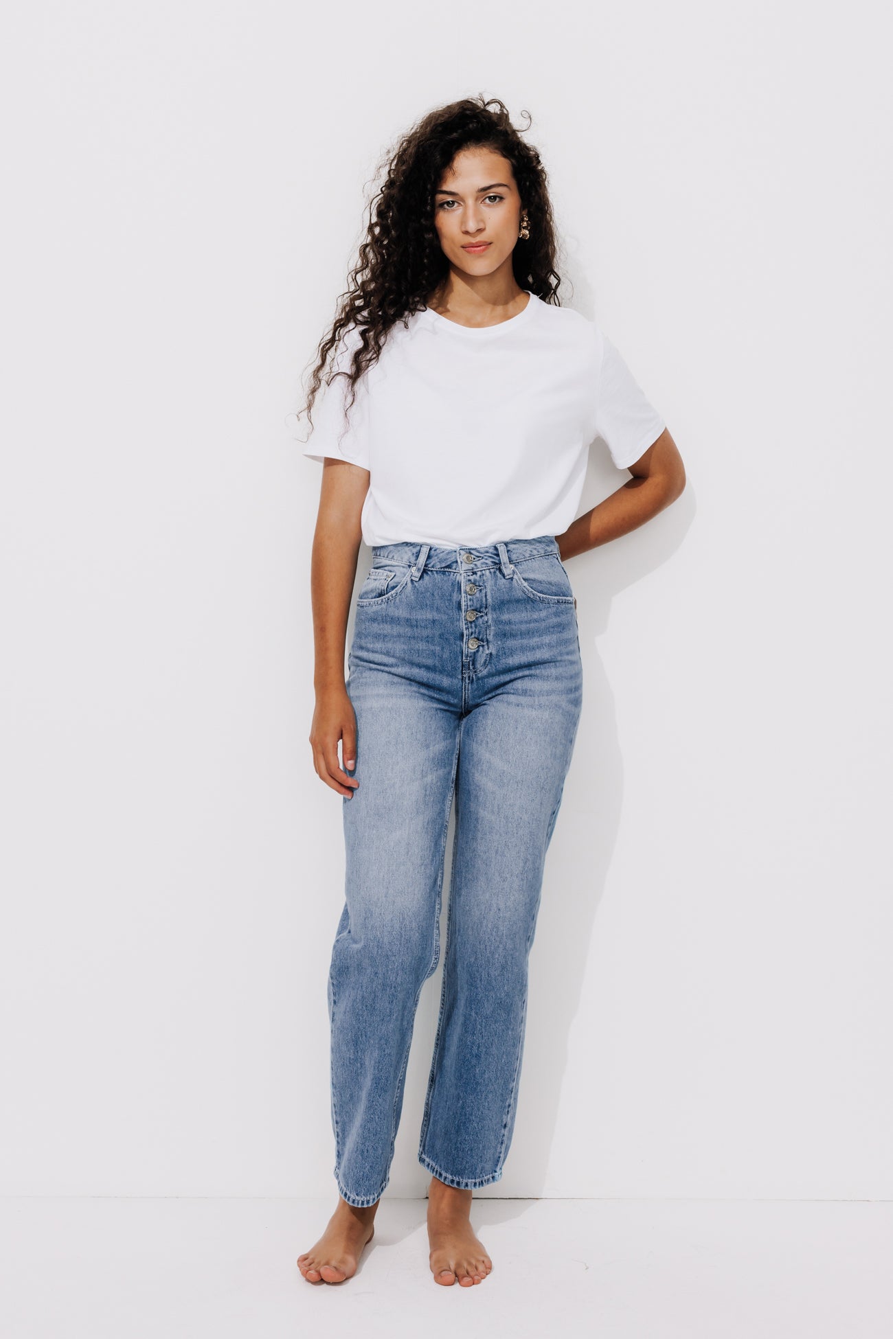 Bold button jeans - Medium denim