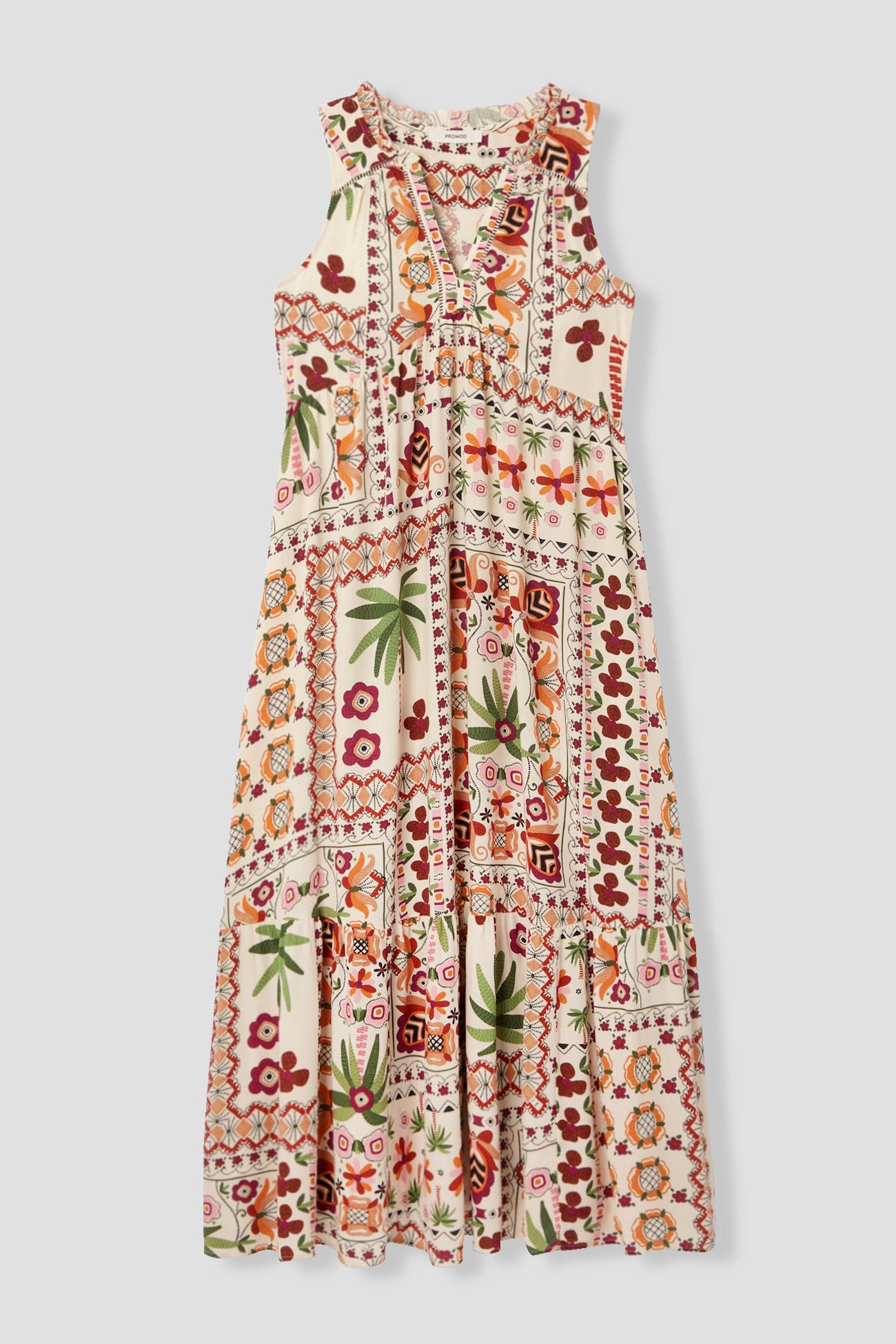 Long patterned dress - Black print