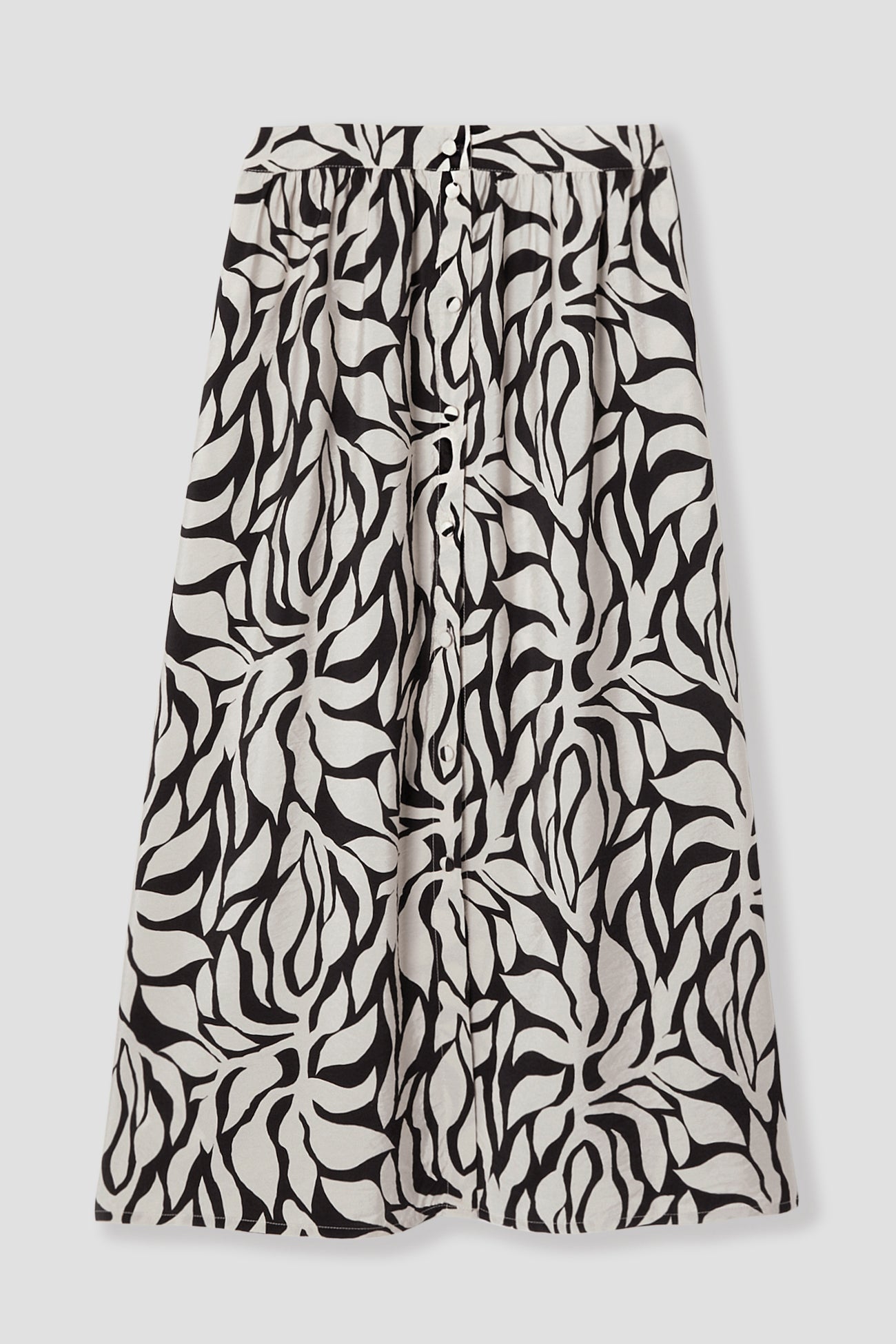 Ecodesign patterned skirt - Black print