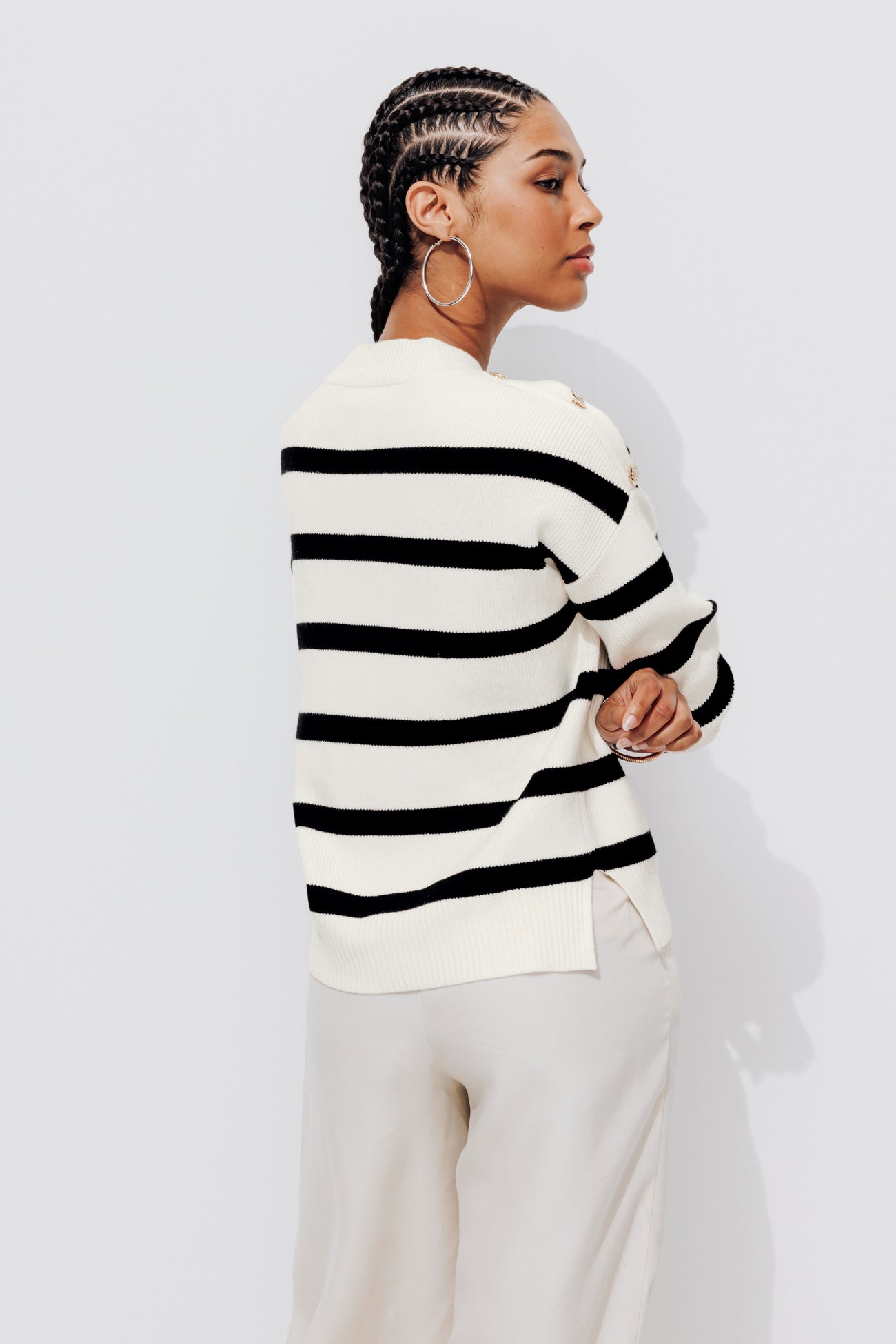 Striped nautical sweater - Black stripes
