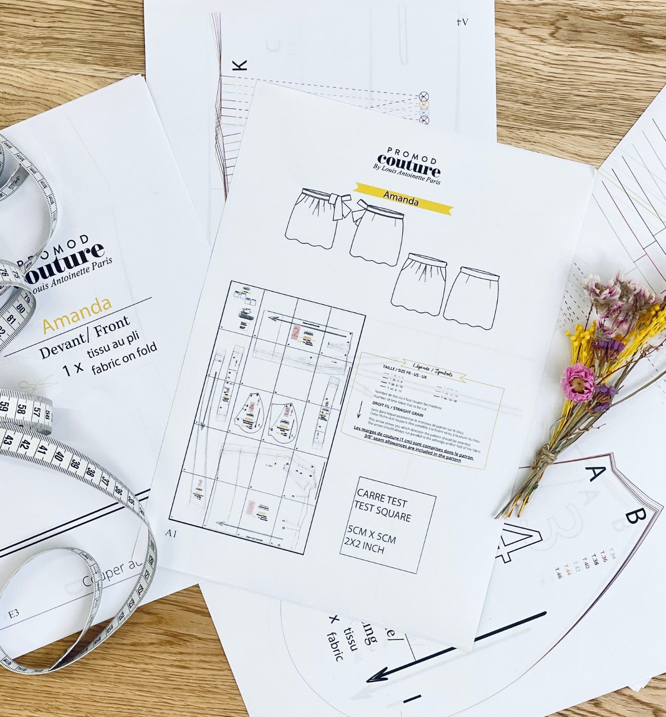 AMANDA skirt sewing pattern - Sans coloris