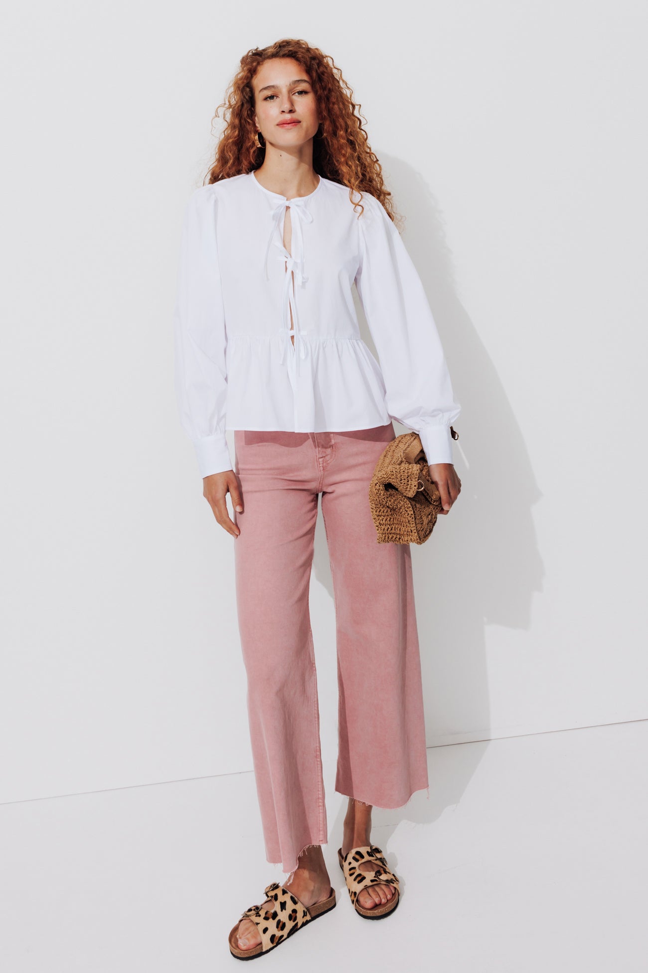 Tie-front shirt - Black