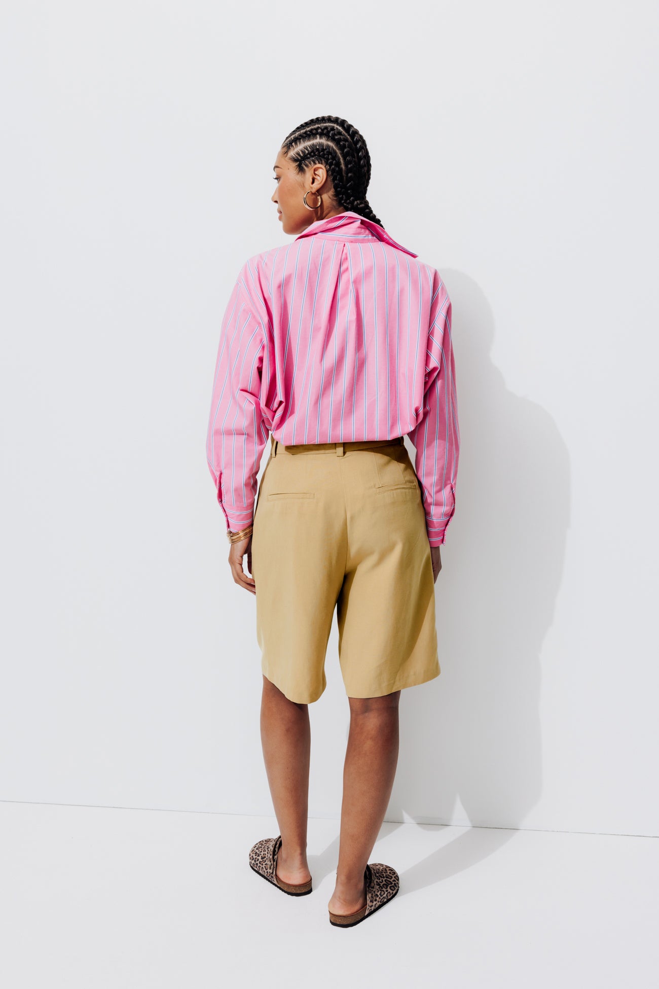 Lyocell bermuda shorts - Sand