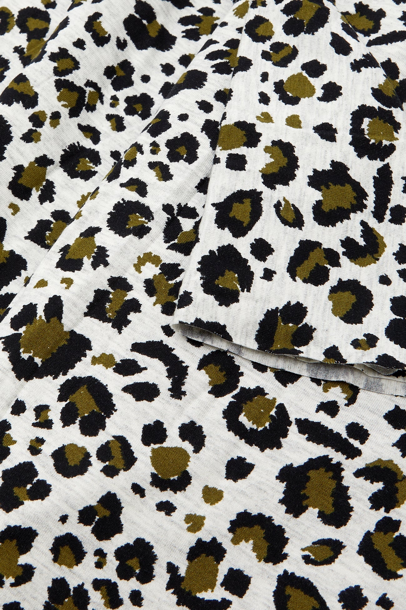 3m leopard jersey fabric cut - Grey print