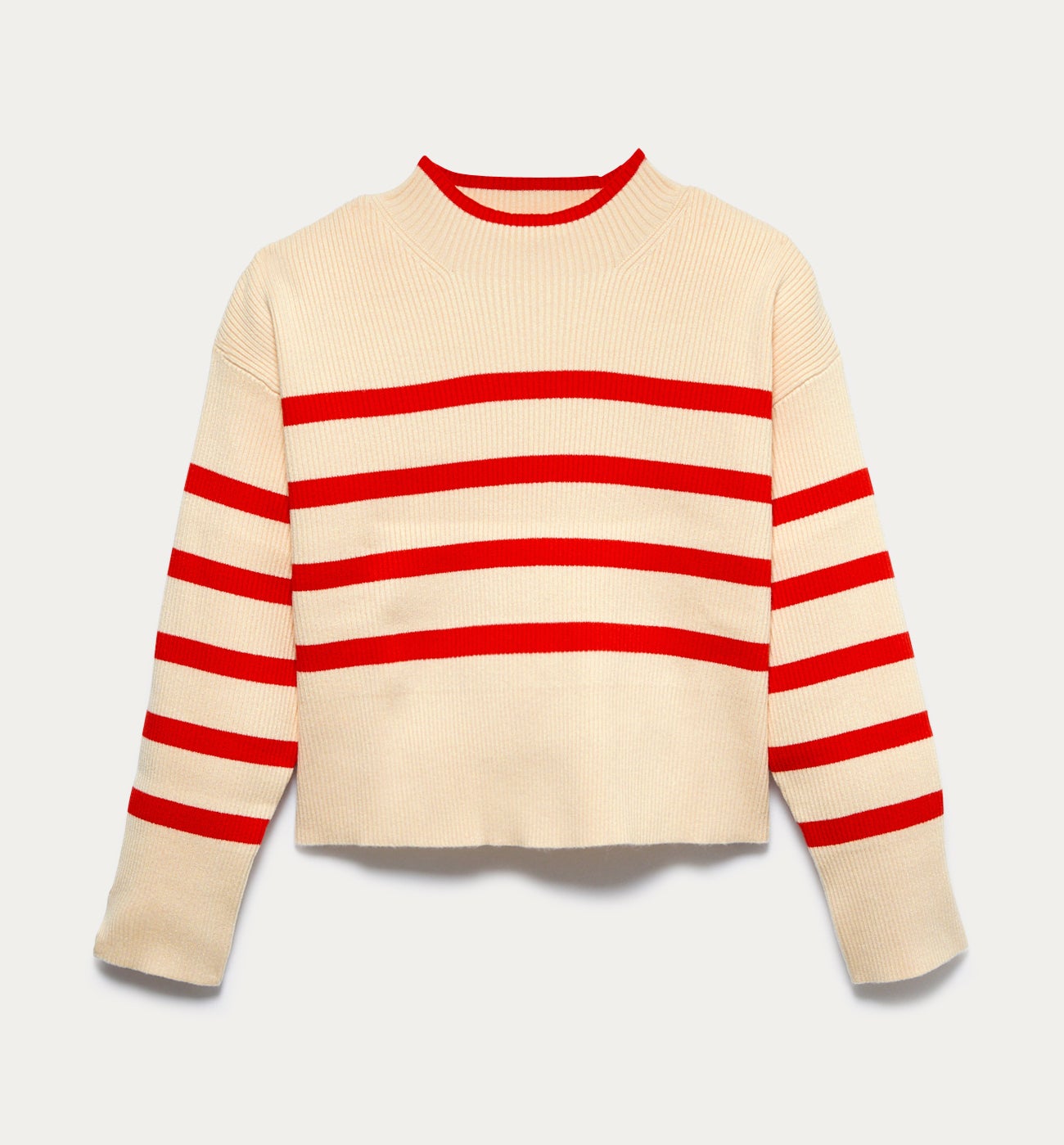 Ribbed nautical jumper - Red stripes