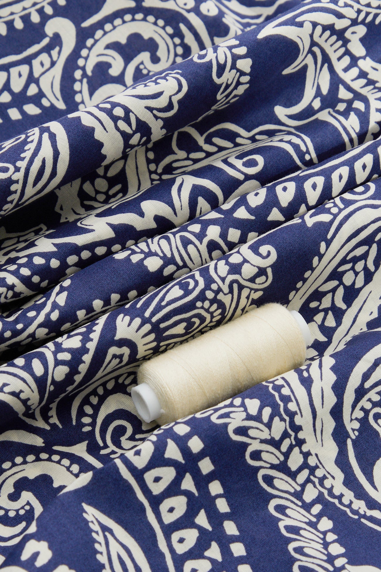 3m patterned cotton fabric cut - Blue print