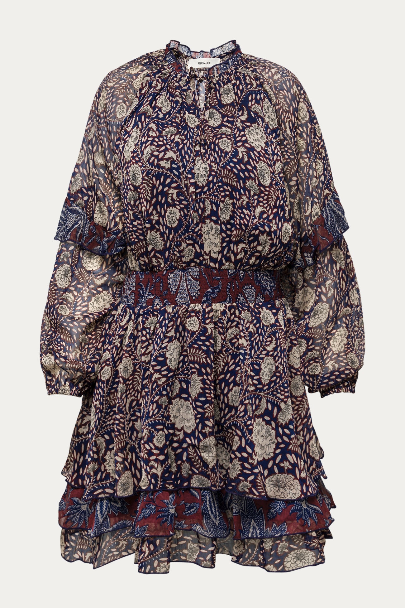 Short Indian motif dress - Multicolour print