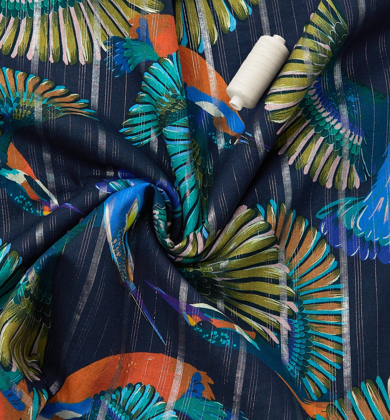 Patterned cotton 3m fabric cut - Multicolour print