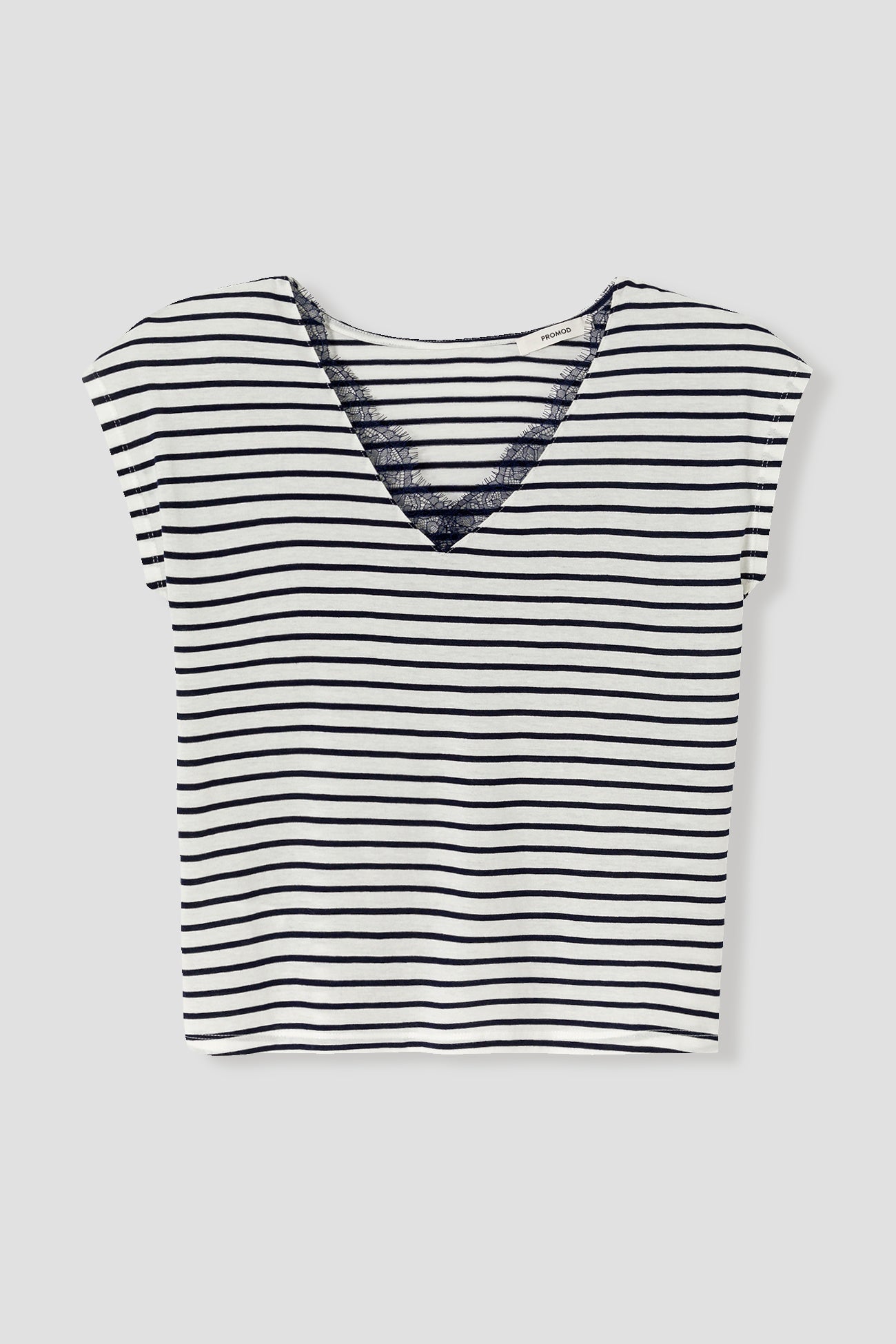 Lace detail t-shirt - Khaki