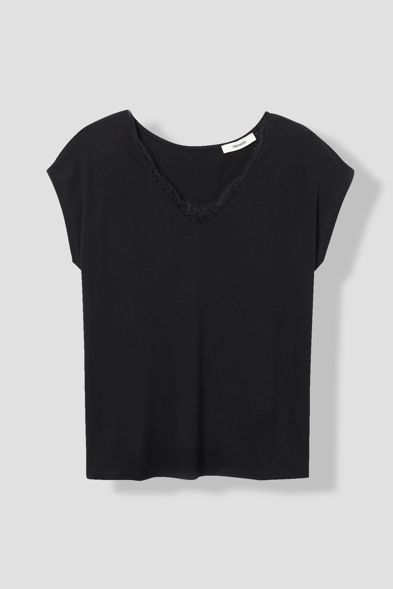 Lace detail t-shirt - Khaki