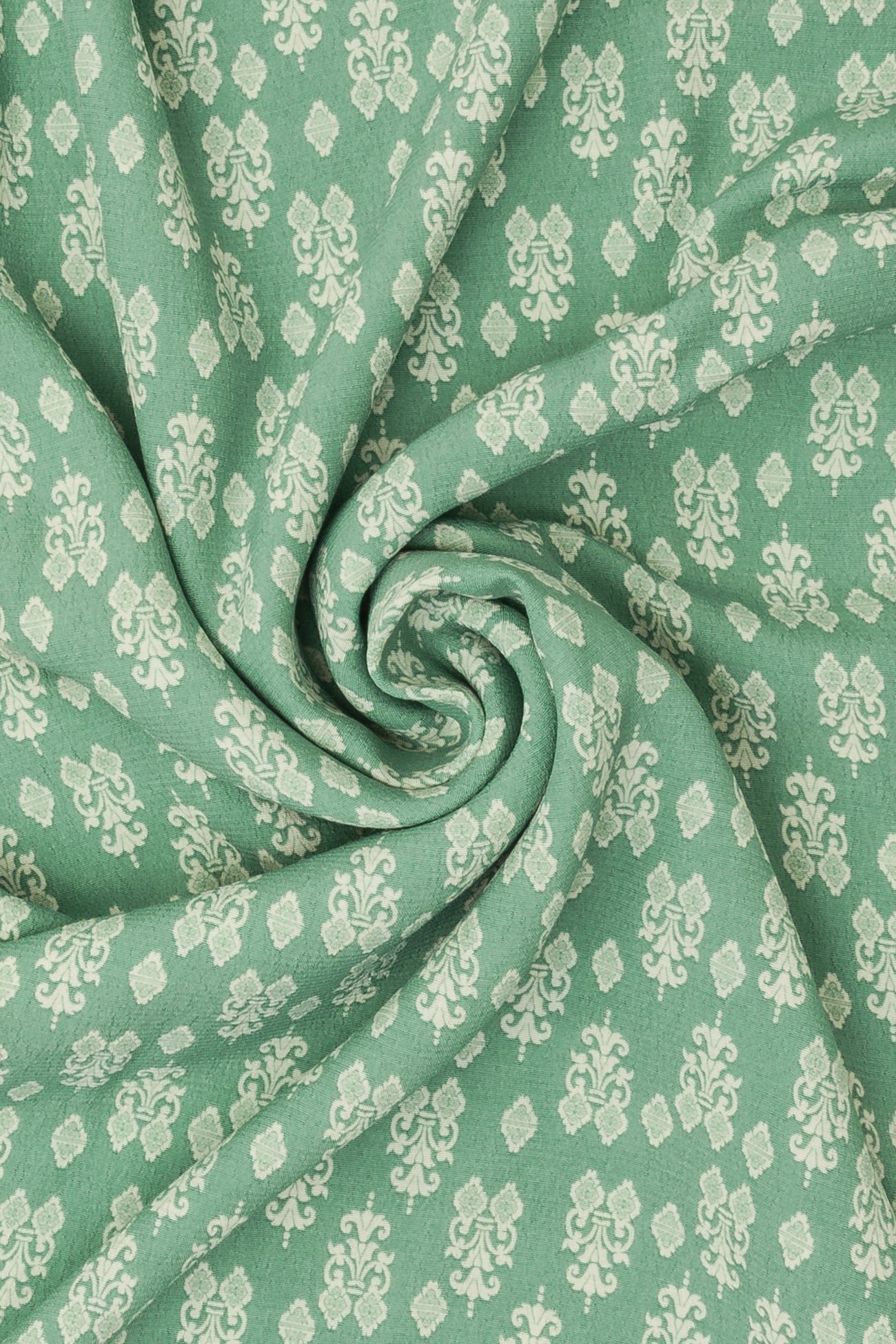 3m viscose crêpe fabric cut - Green print