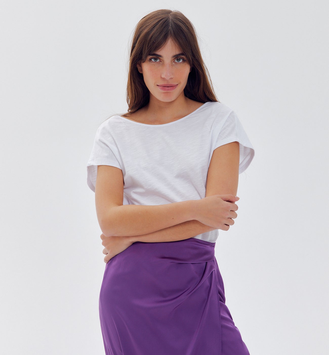 Low-back cotton top - Pink