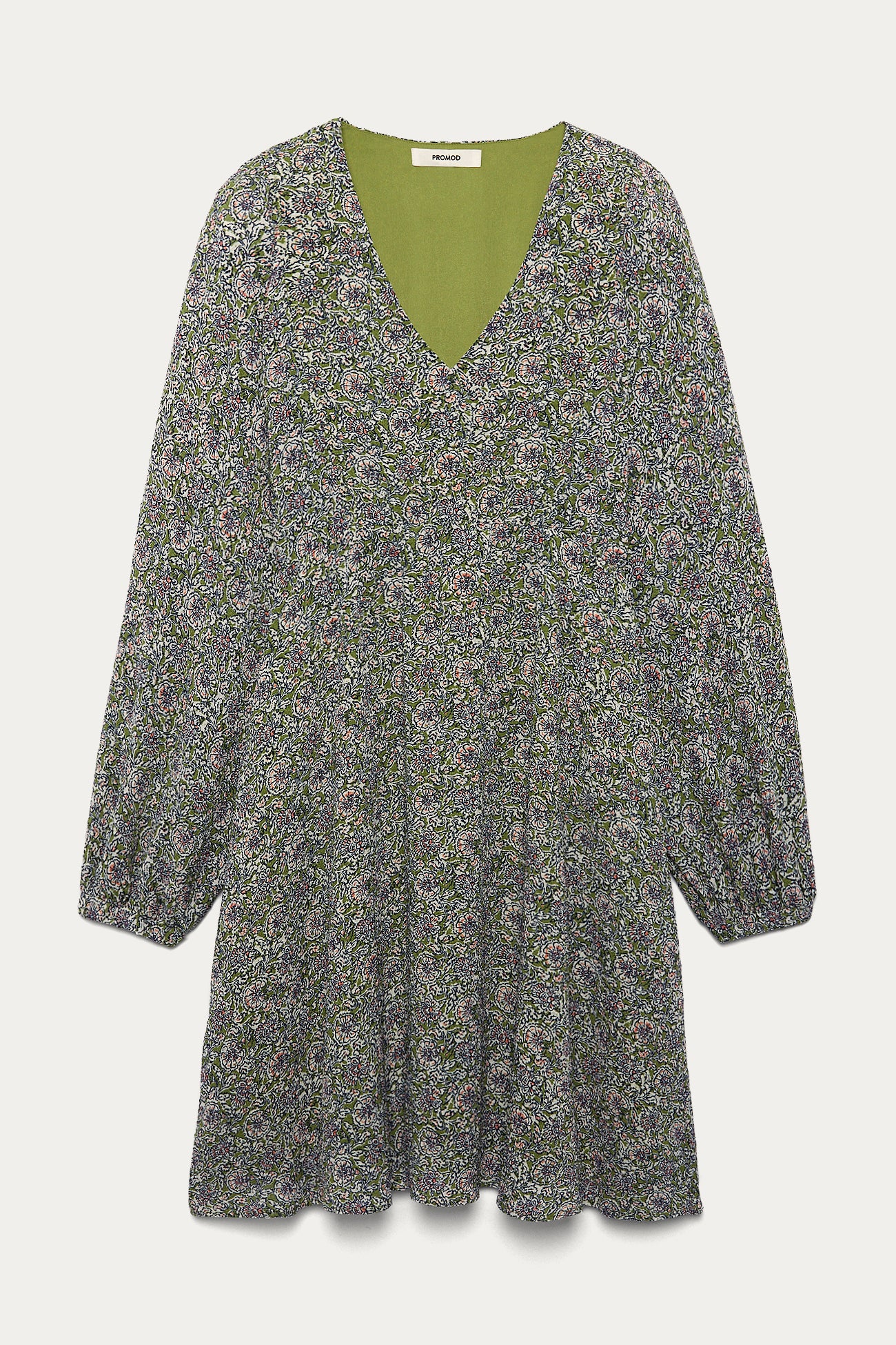 Short flared dress - Multicolour print