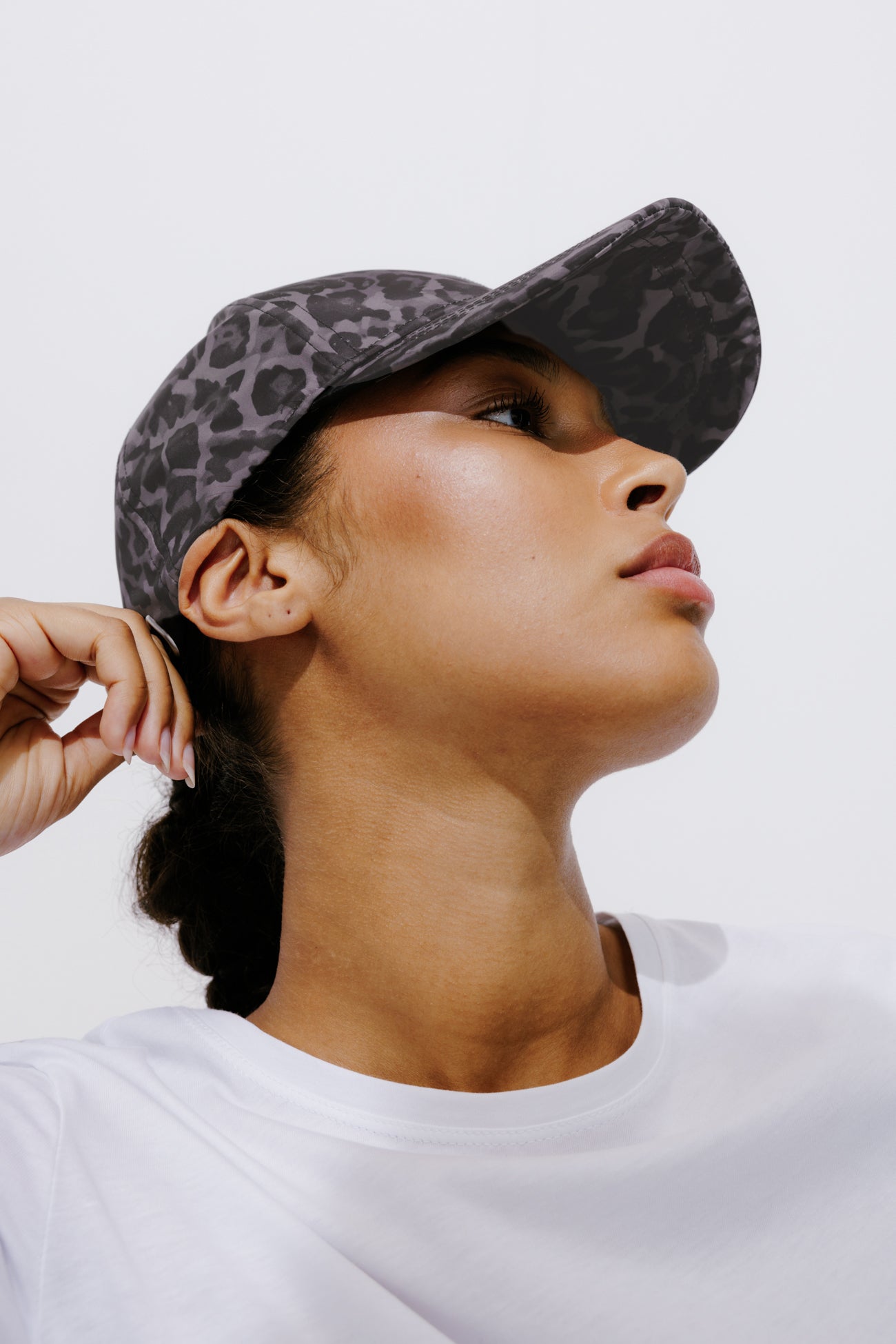 Leopard pattern cap - Black print