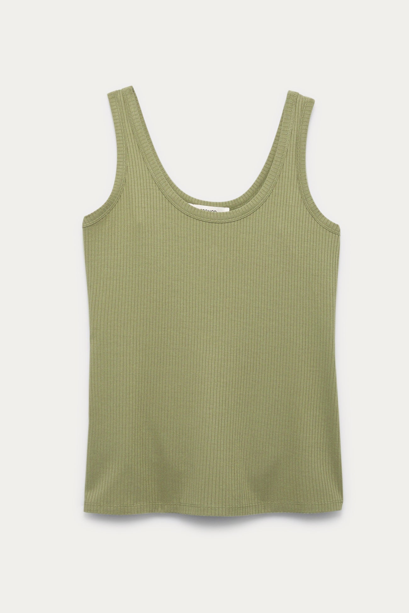 Ribbed sleeveless top - Ecru