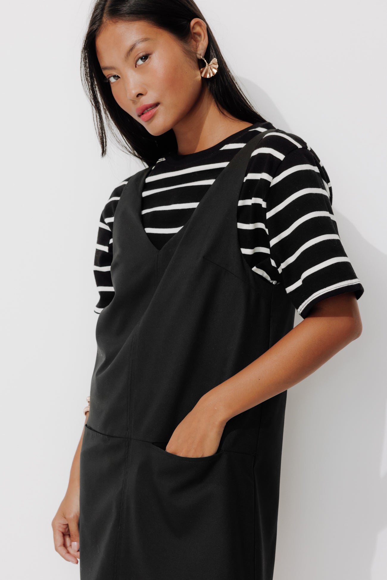 A-line strappy dress - Black