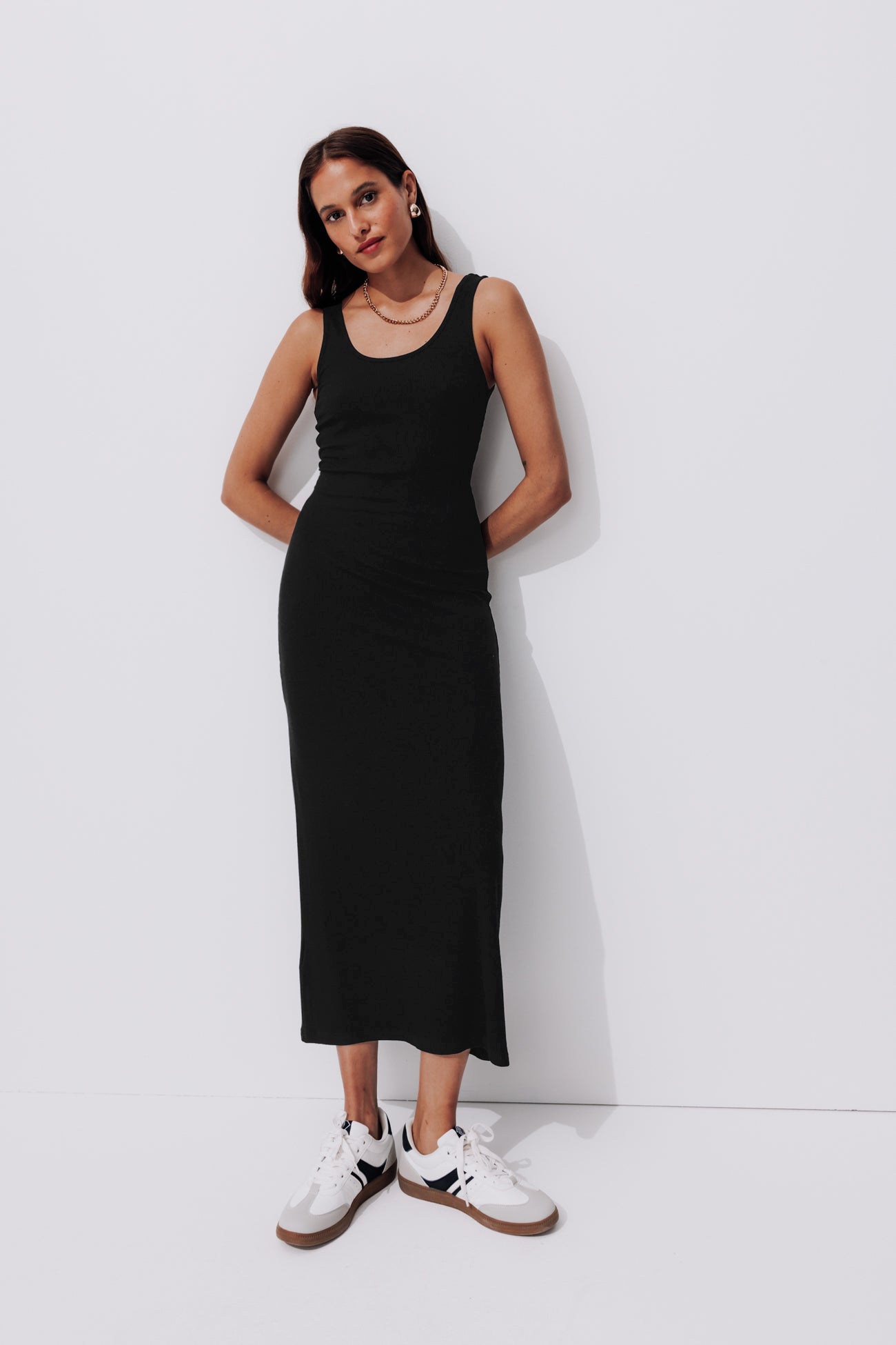 Ribbed sleeveless dress - Sienna