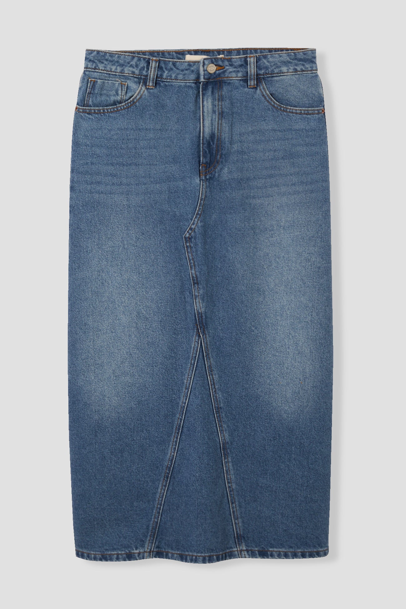 Long denim skirt - Medium denim