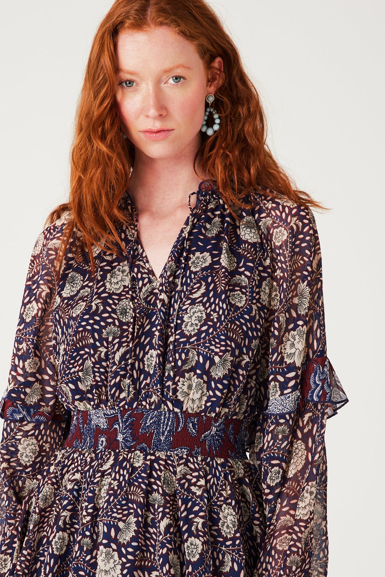 Short Indian motif dress - Multicolour print