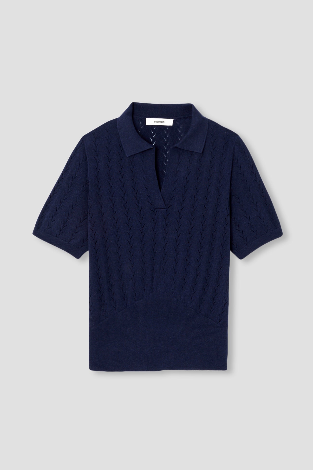 Short-sleeved polo shirt - Navy blue