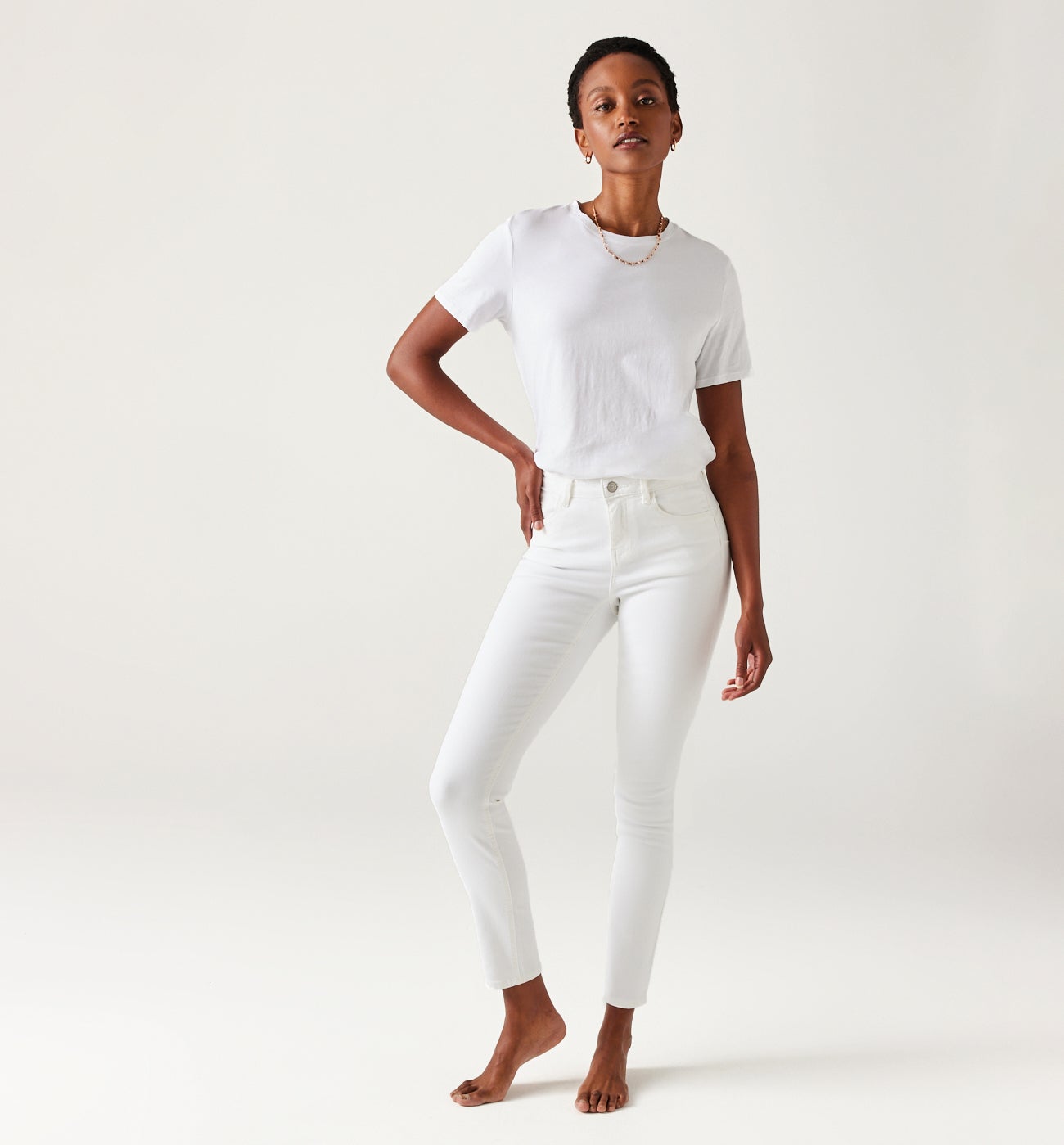 ERNEST push-up skinny jeans - White