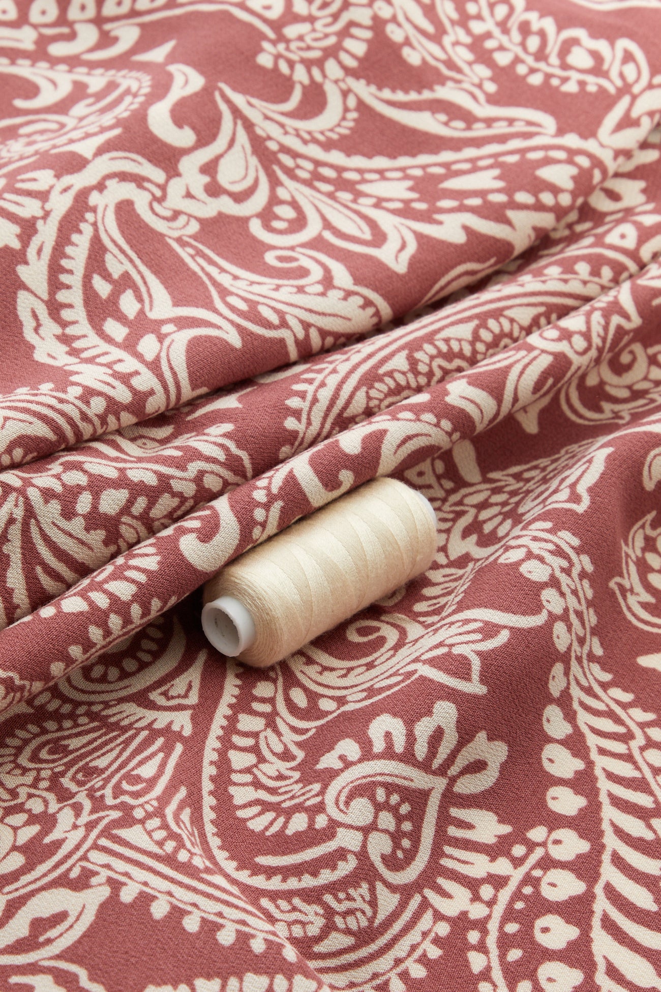 3m floral viscose fabric cut - Blue print