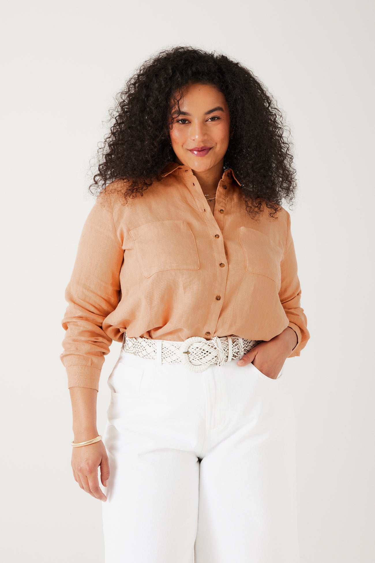 Linen shirt - Soft pink