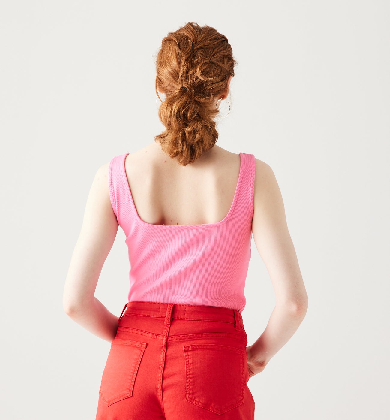 Sleeveless jersey top - Black