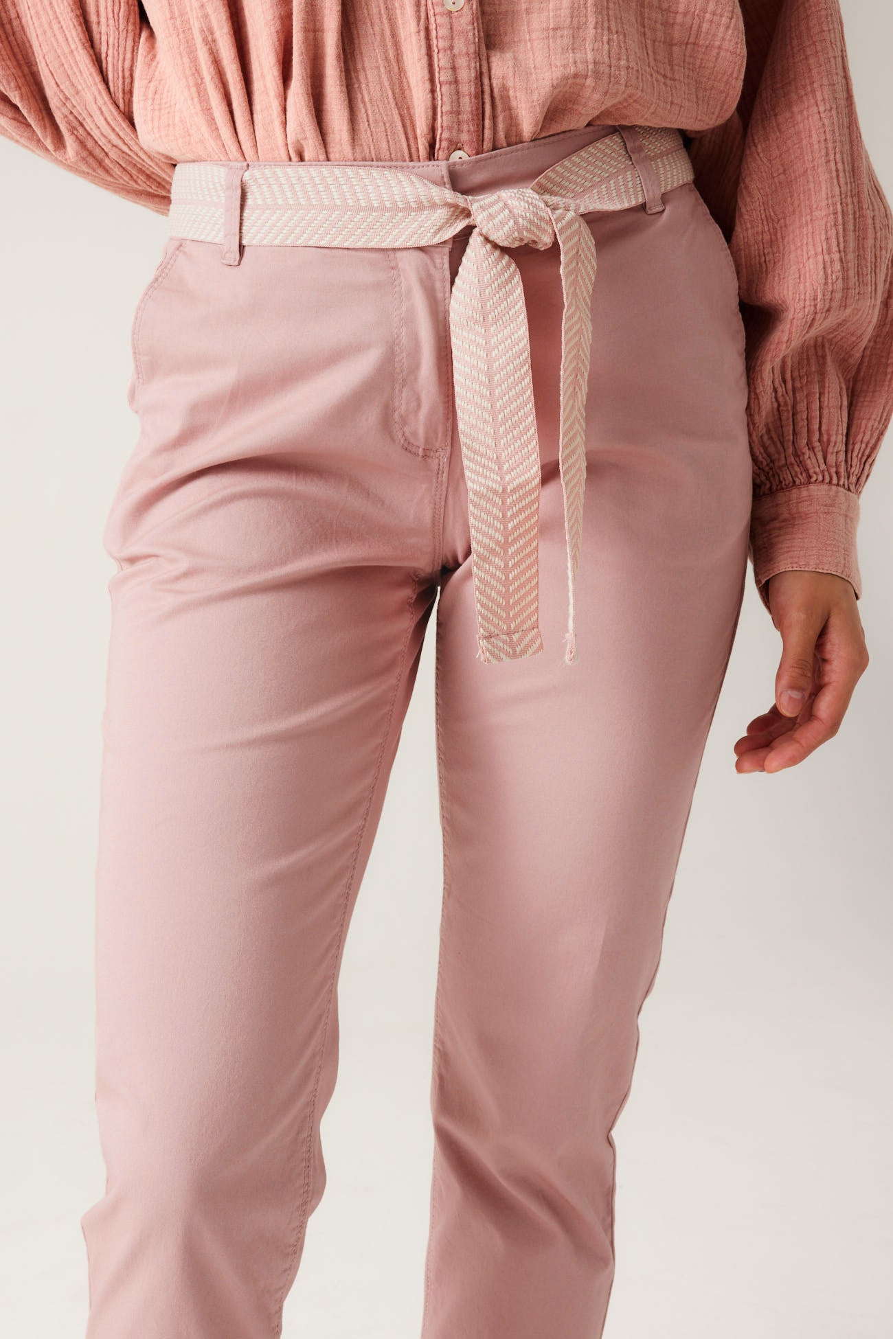 Belted chinos - Ochre
