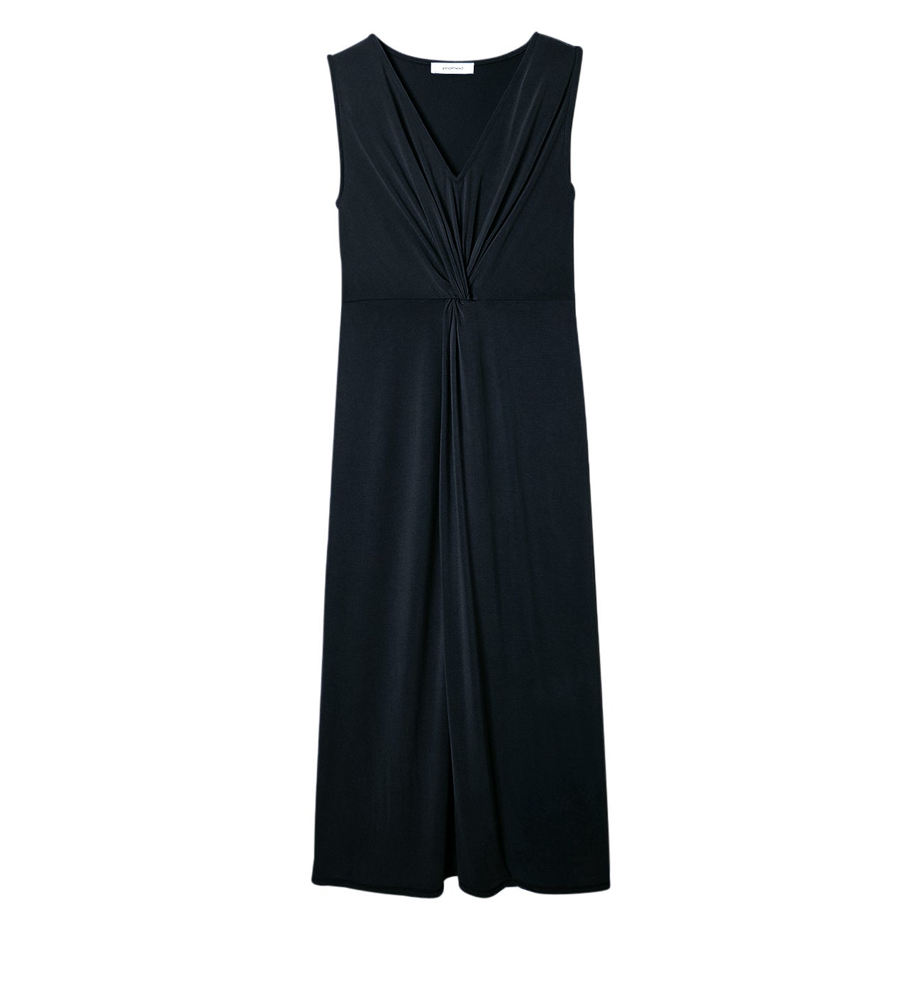 Long plain jersey dress - Cobalt