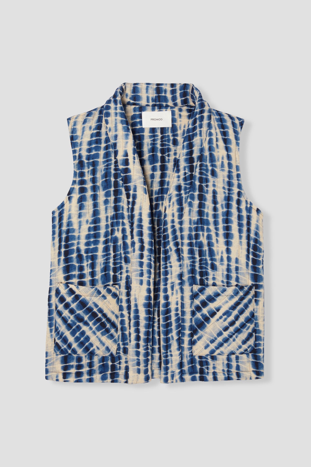 Padded sleeveless jacket - Multicolour print