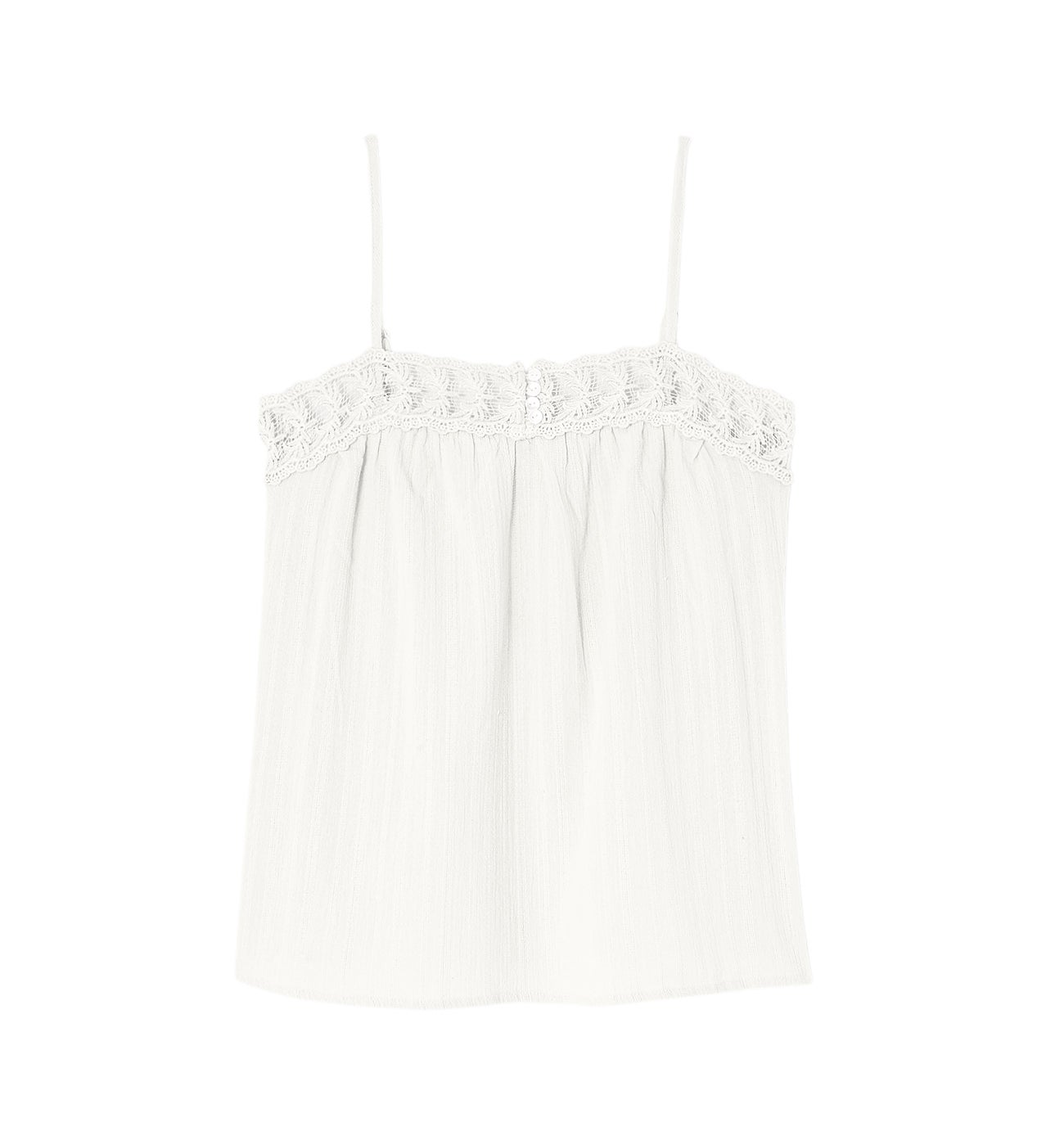 Crochet-detail embroidered top - Green