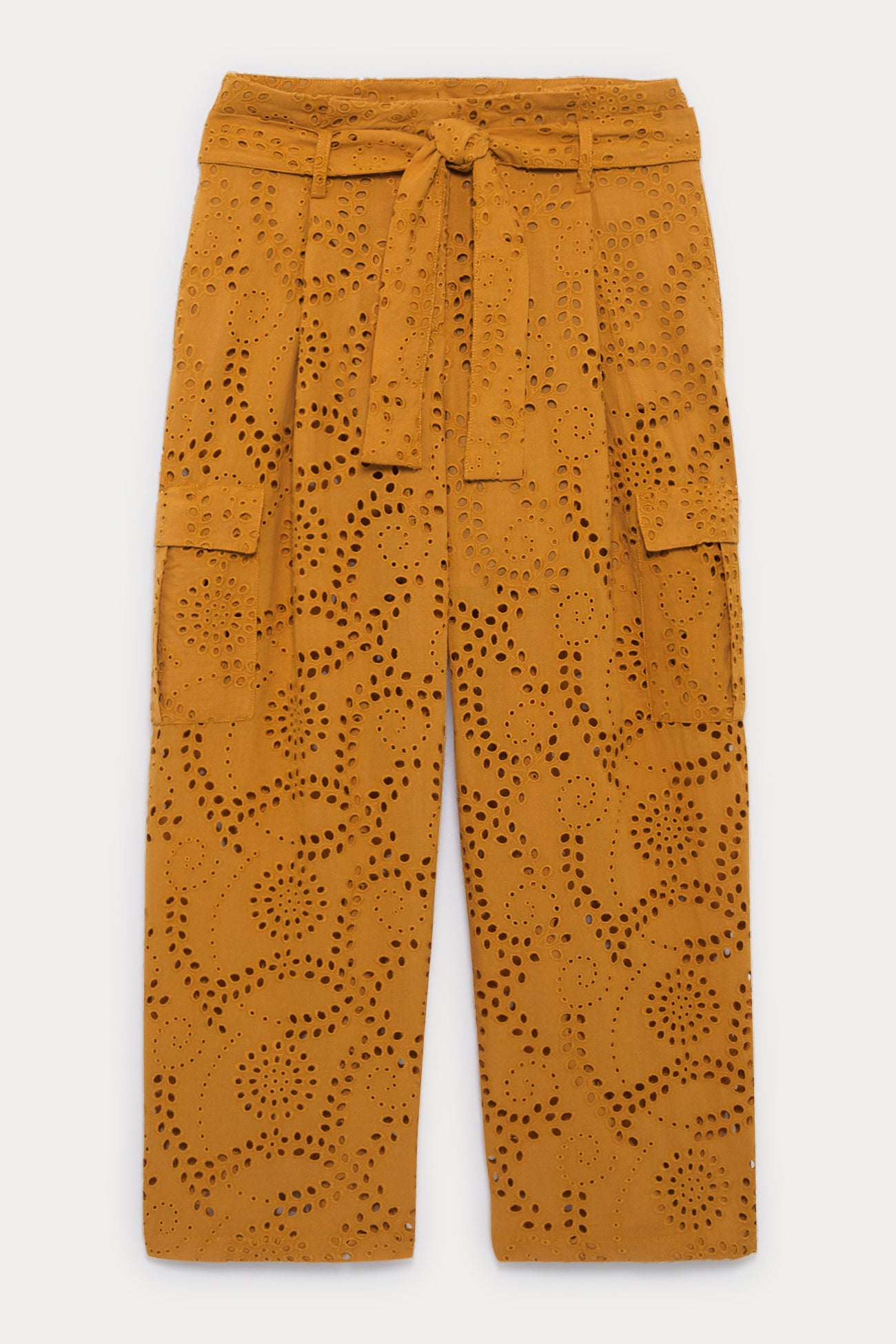 Broderie anglaise trousers - Black