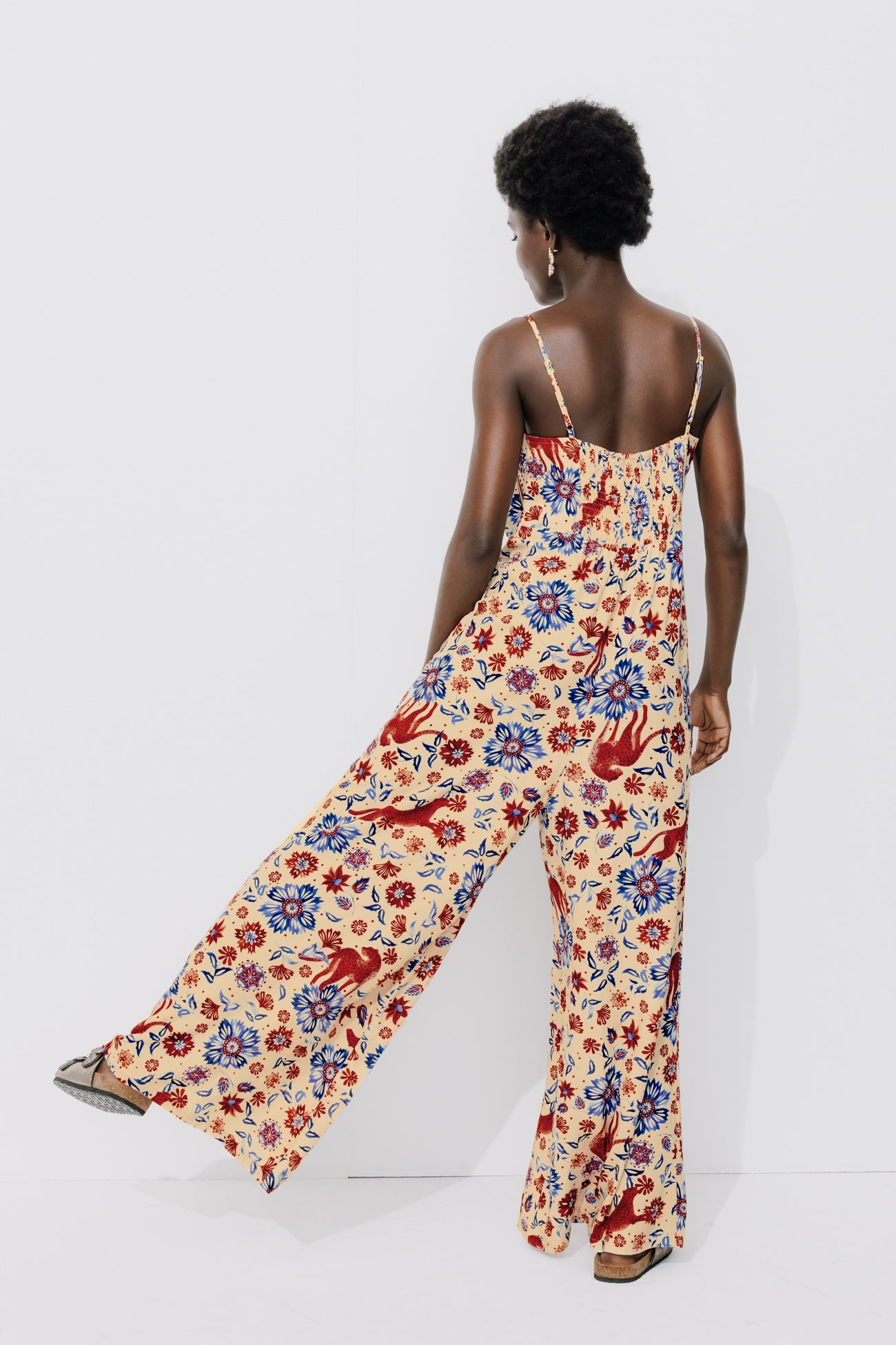 Patterned jumpsuit - Navy blue print