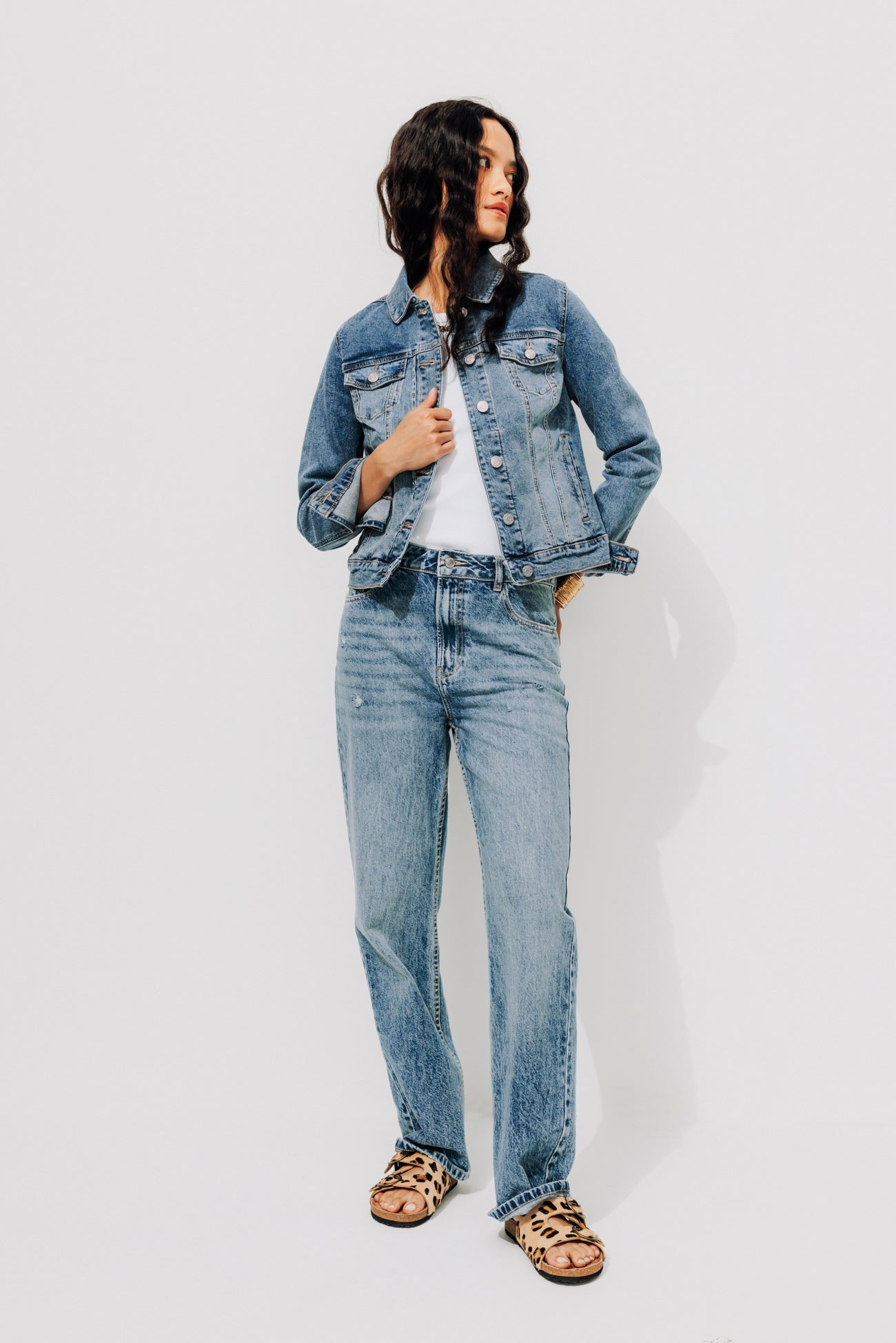 Relaxed denim jacket - Ecru
