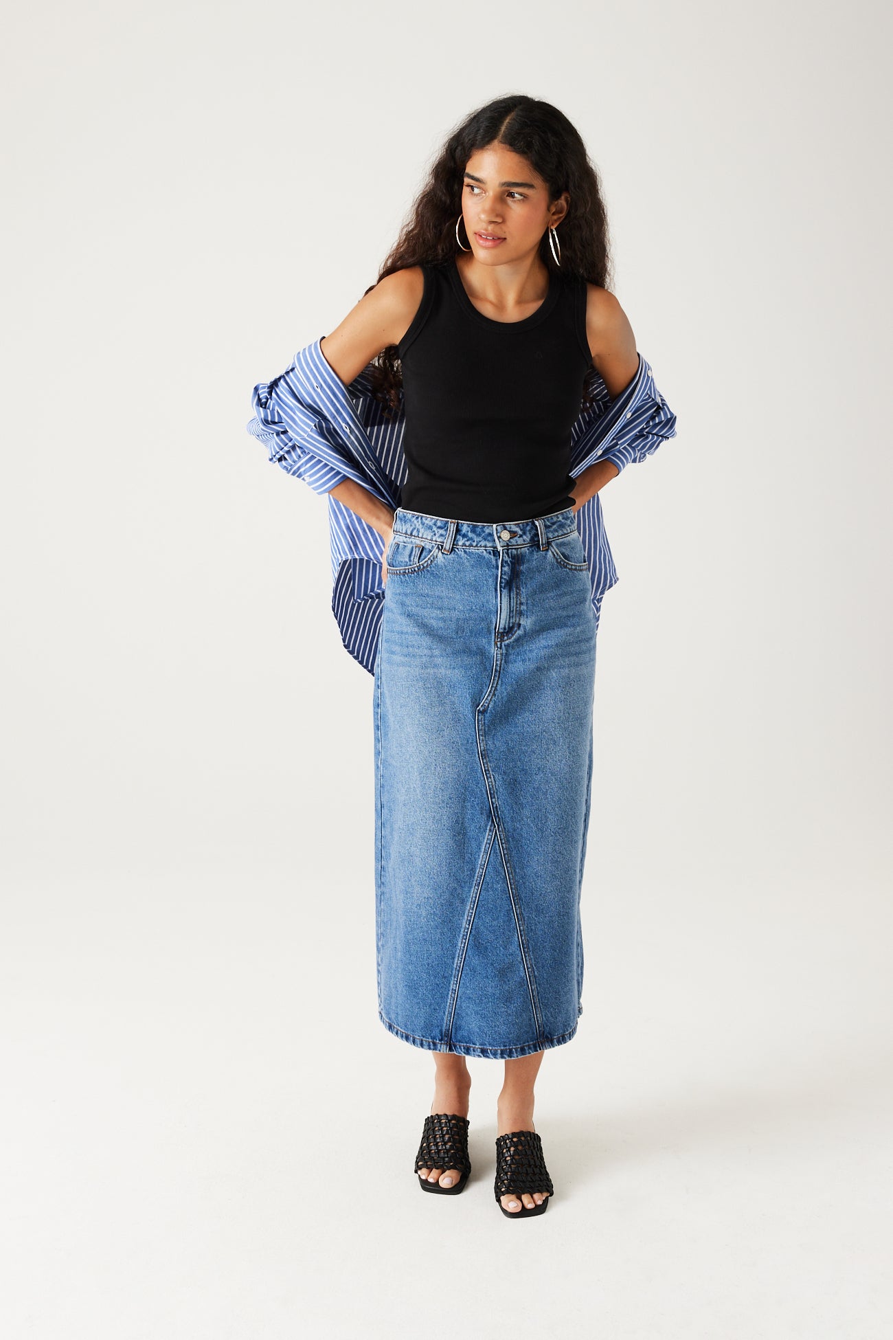 Ribbed vest top - Black