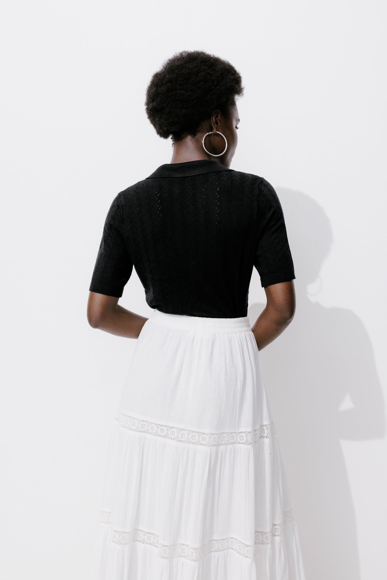 Short-sleeved polo shirt - Ecru