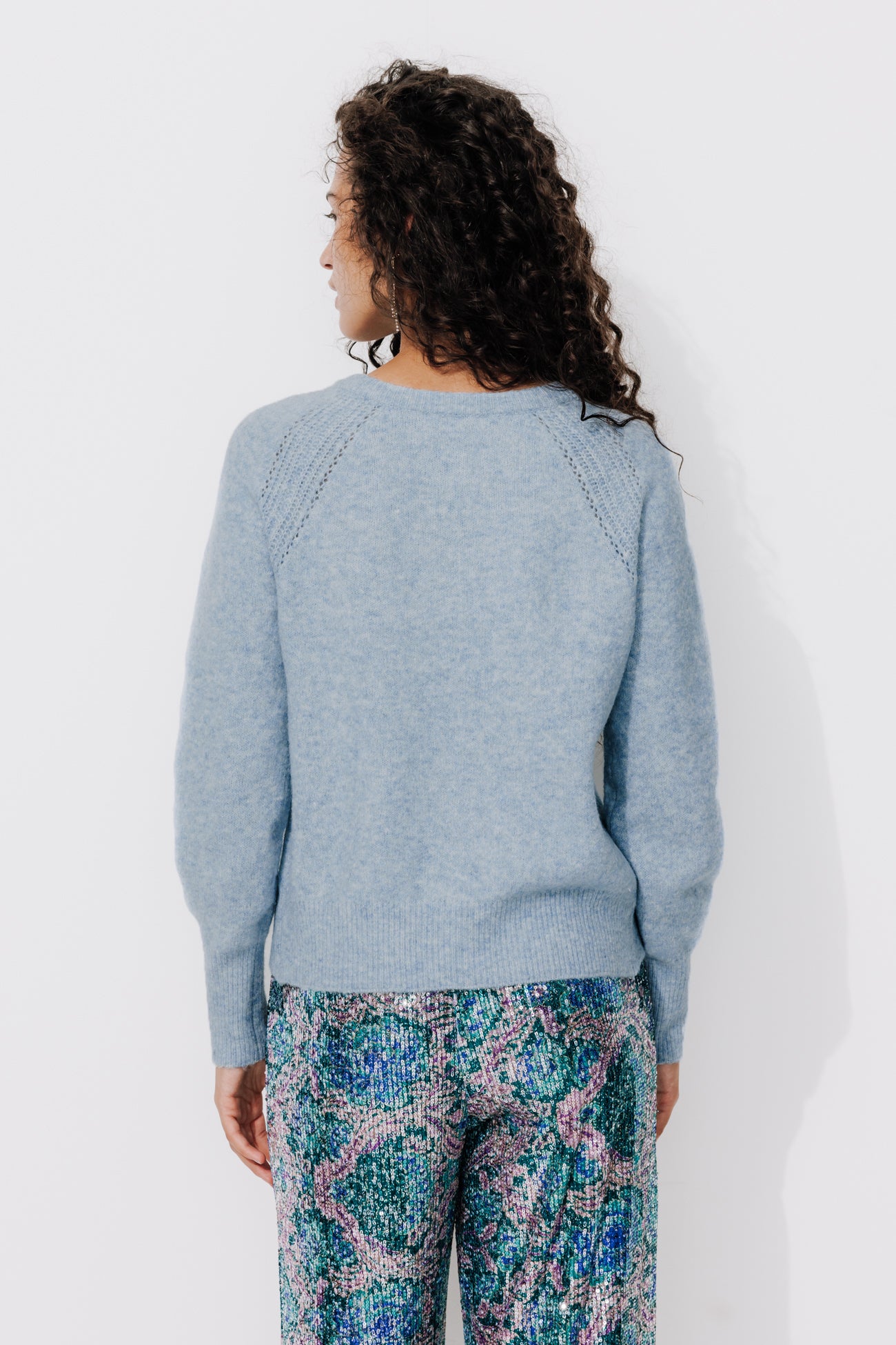 Soft button cardigan - Violet