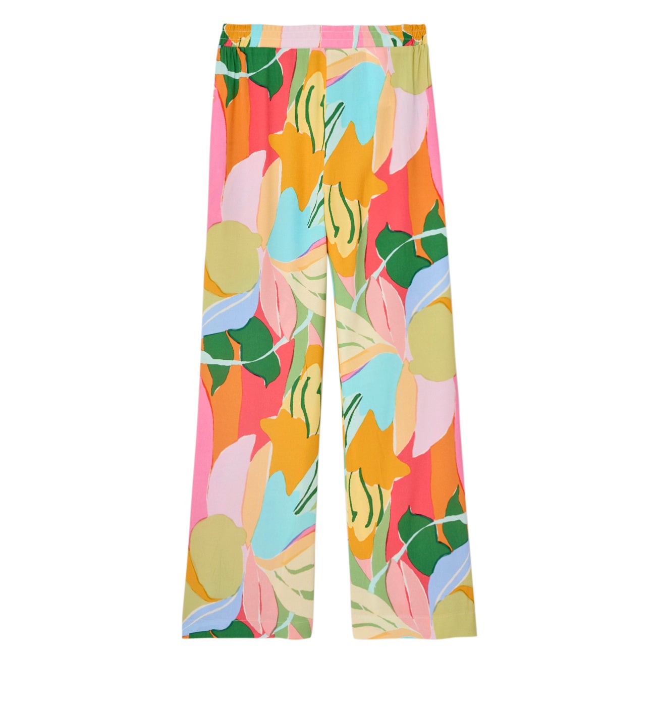 Wideleg patterned trousers - Multicolour print