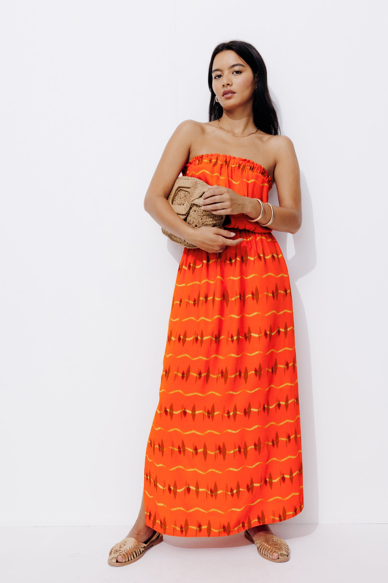 Strappy dress - Red print