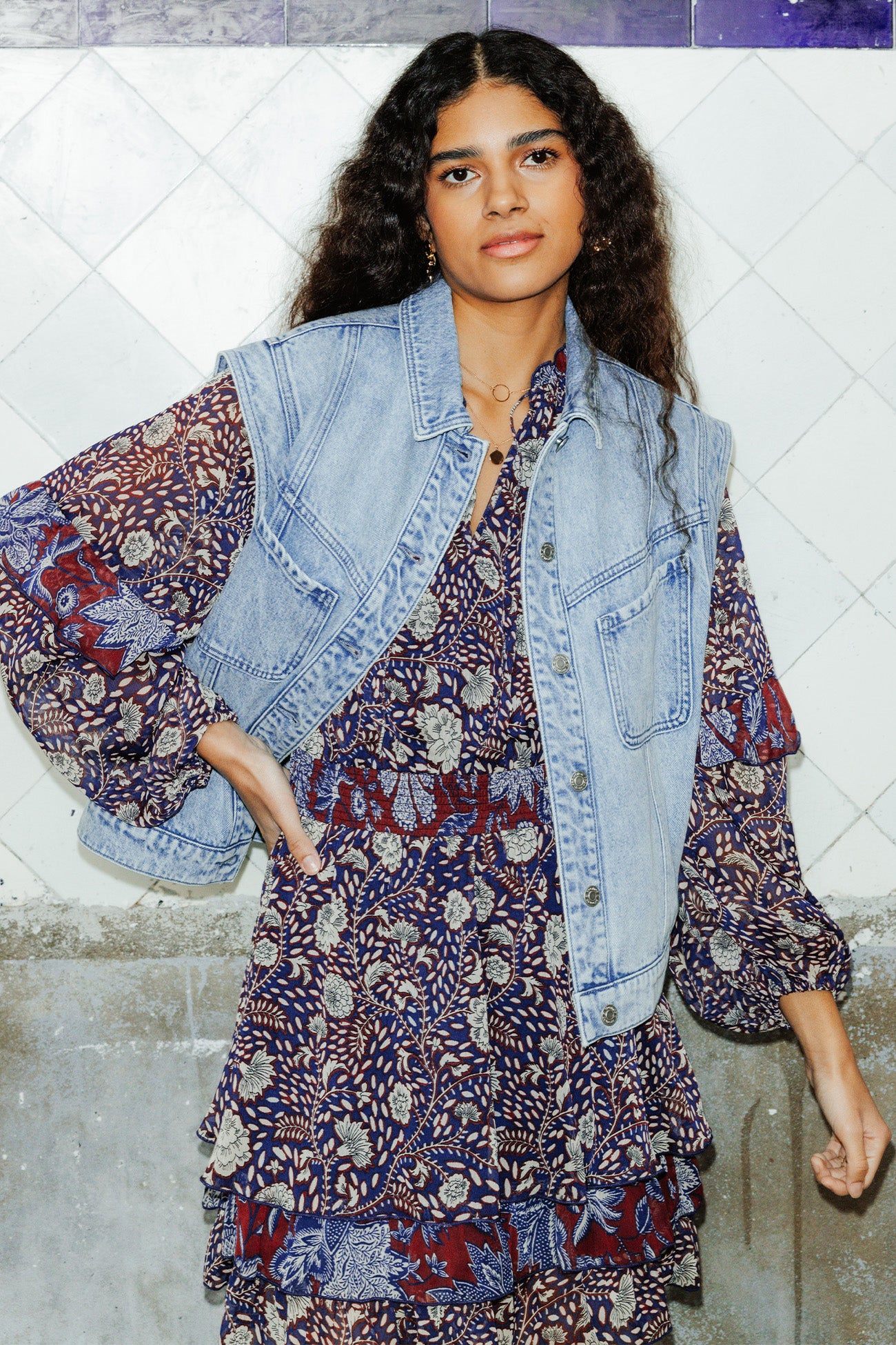 Denim waistcoat jacket - Light denim