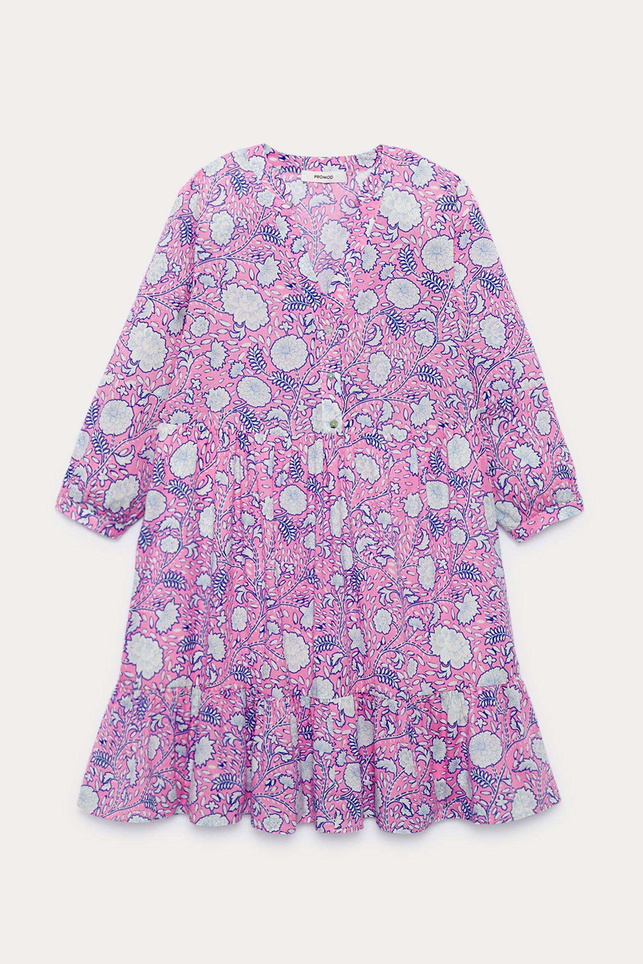 Patterned babydoll dress - Pink print