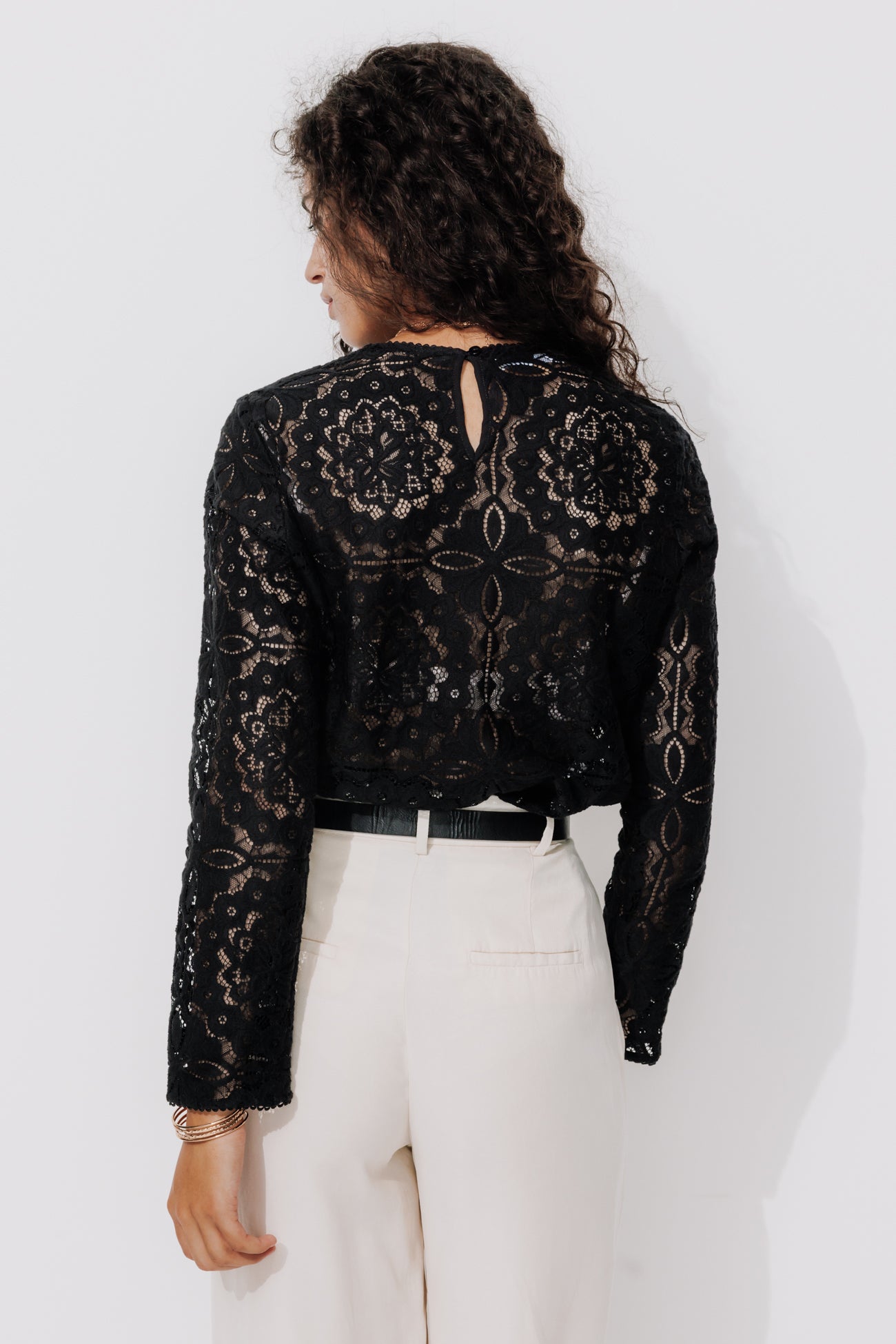 Lace blouse - Black