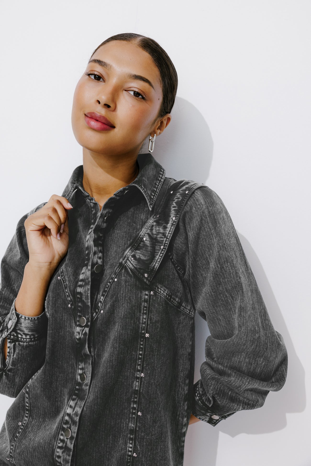 Denim shirtdress - Grey denim