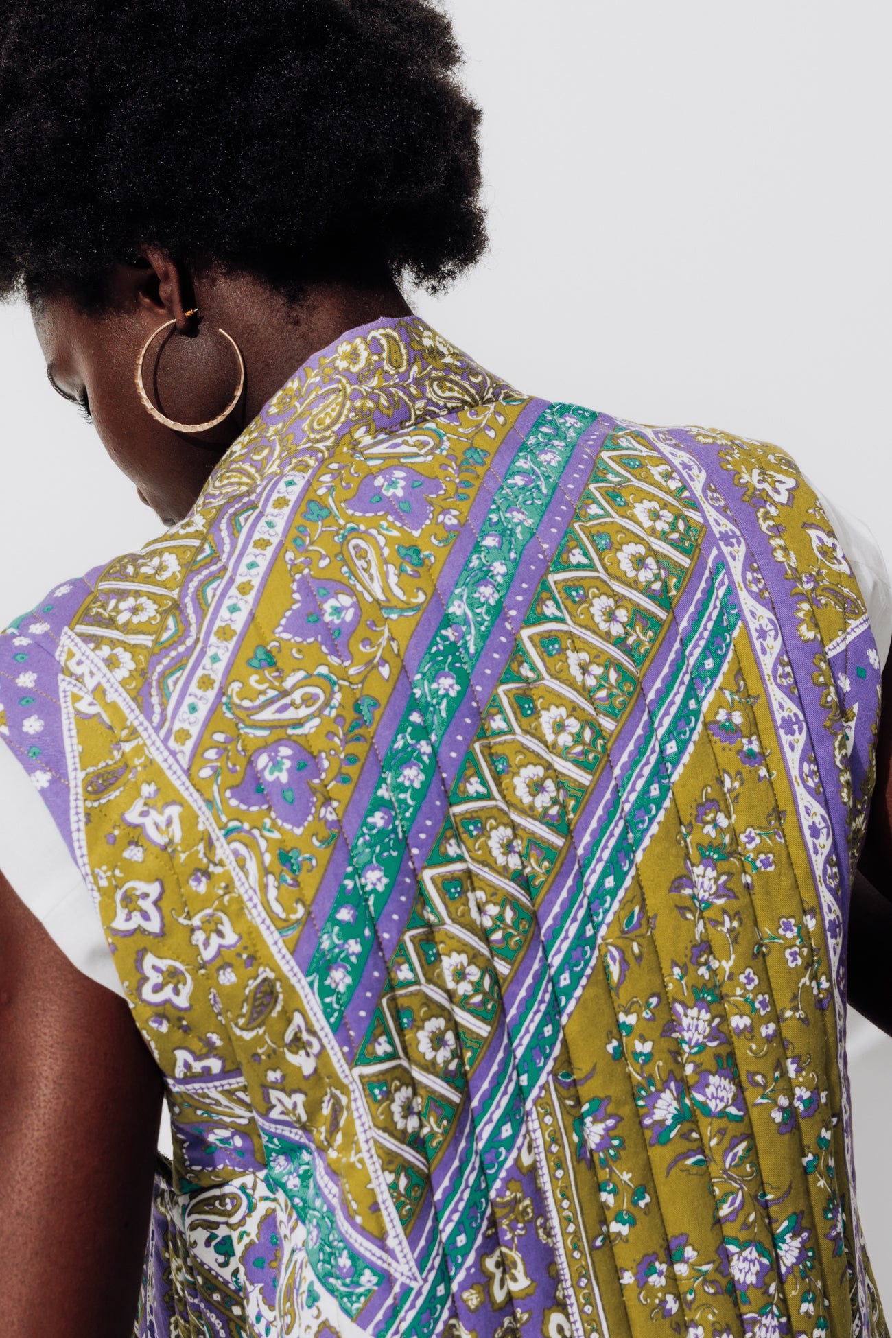 Patterned padded jacket - Multicolour print