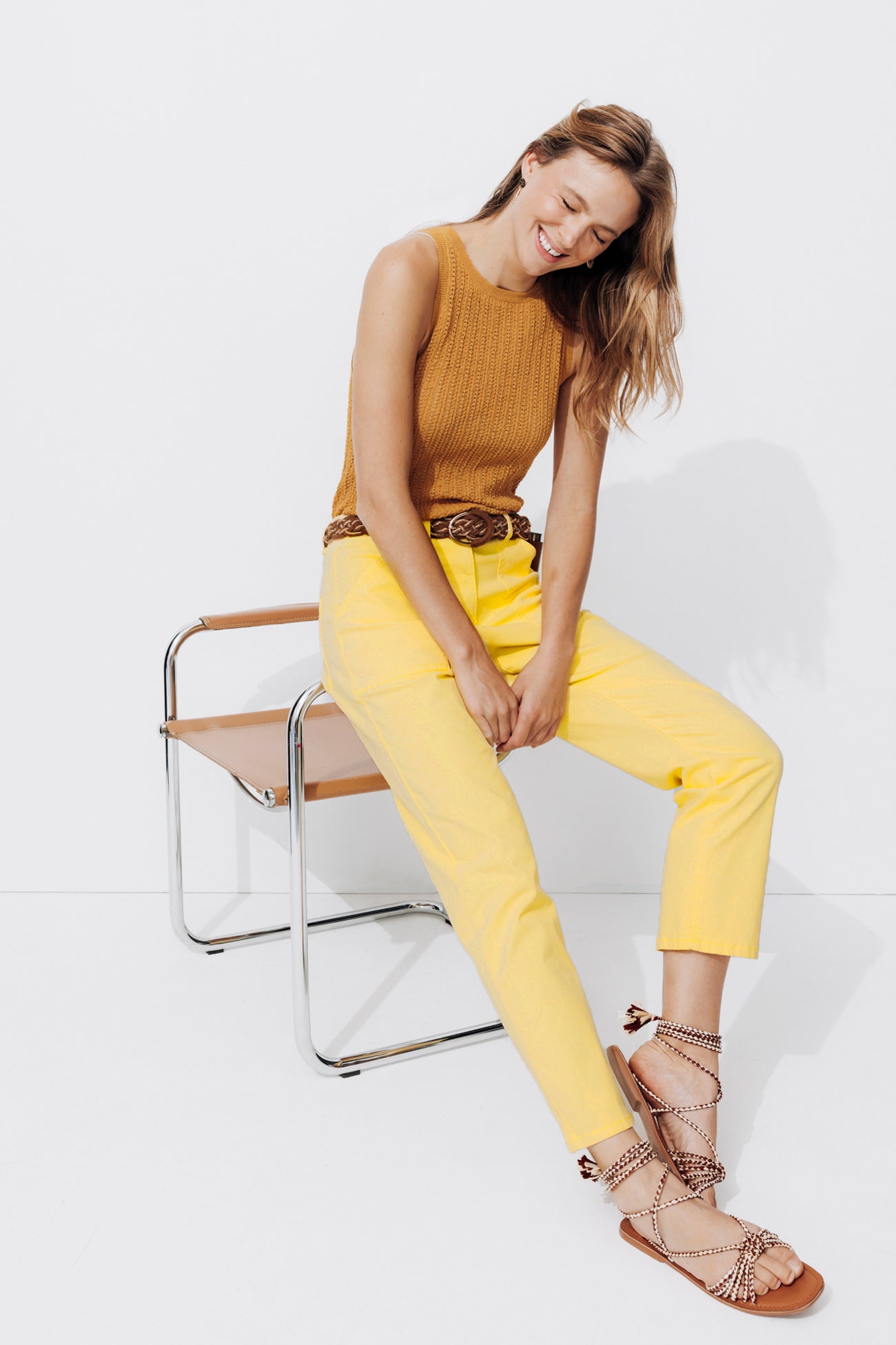 Cotton trousers - Yellow