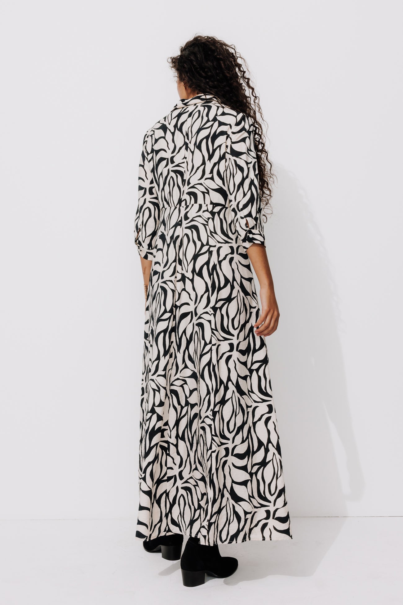 Ecodesign shirtdress - Black print