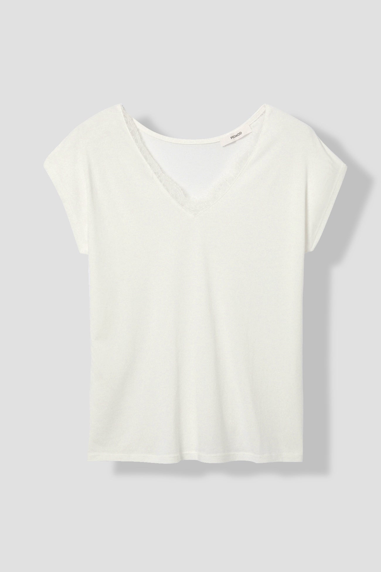 Lace detail t-shirt - Khaki