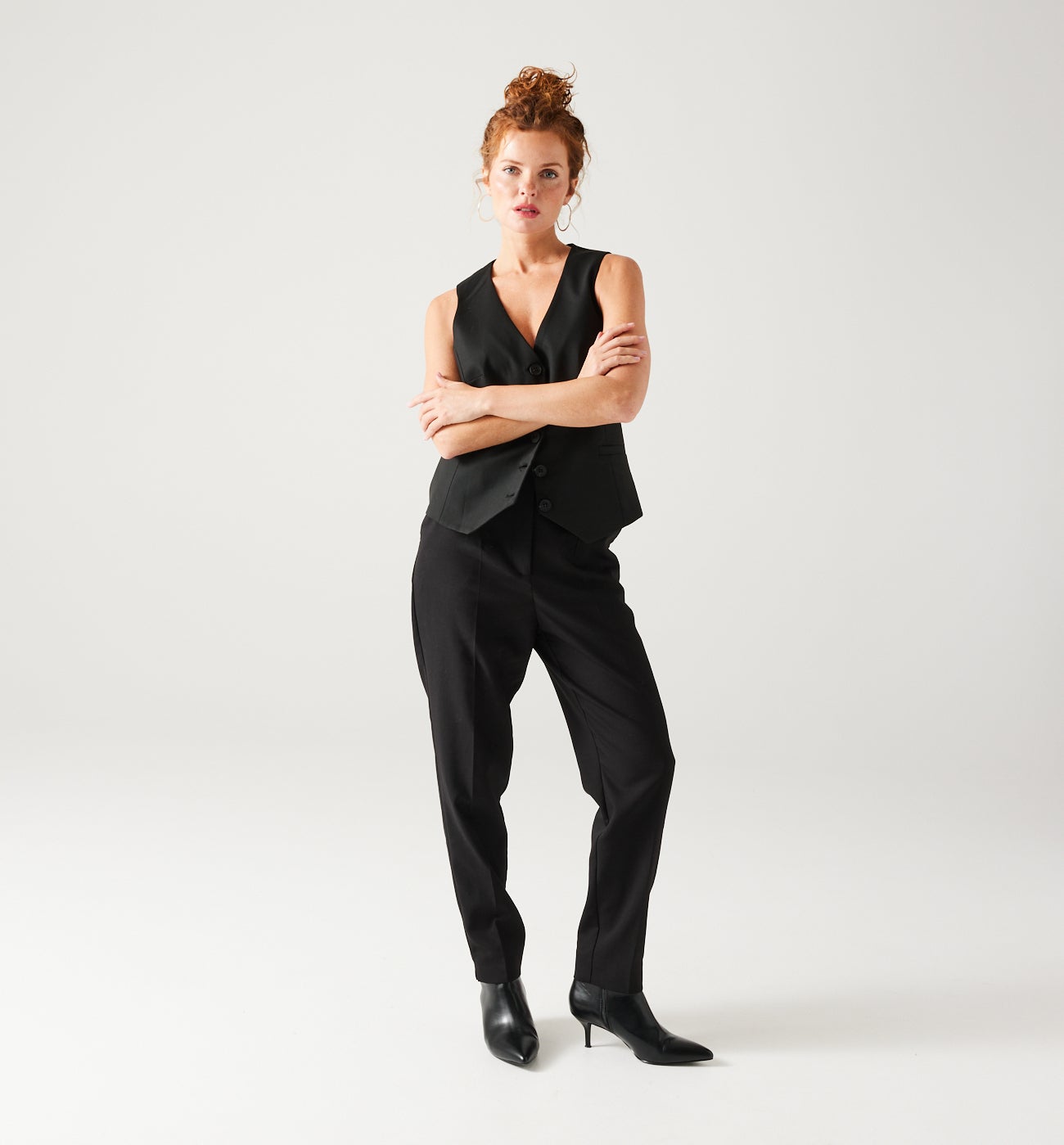 Short cigarette trousers - Beige